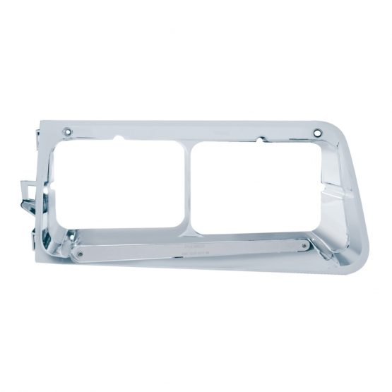 14 LED Headlight Bezel For 1989-2009 Freightliner FLD - Passenger - Amber LED/Chrome Lens