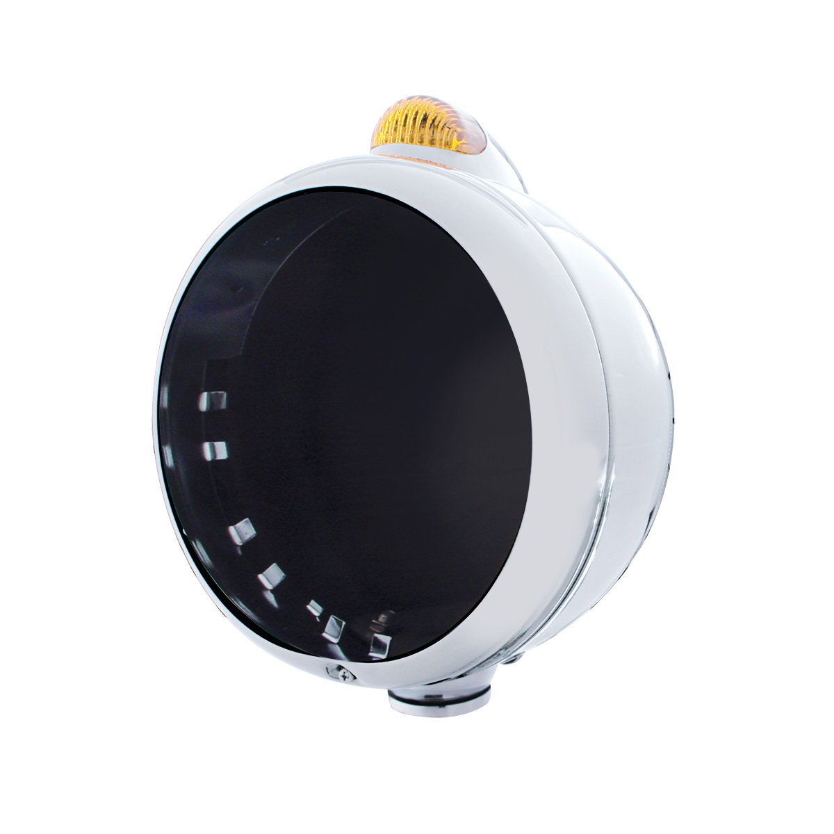 Stainless Steel Guide 682-C Headlight No Bulb With Dual Mode LED Signal - Amber Lens - Thumbnail 5