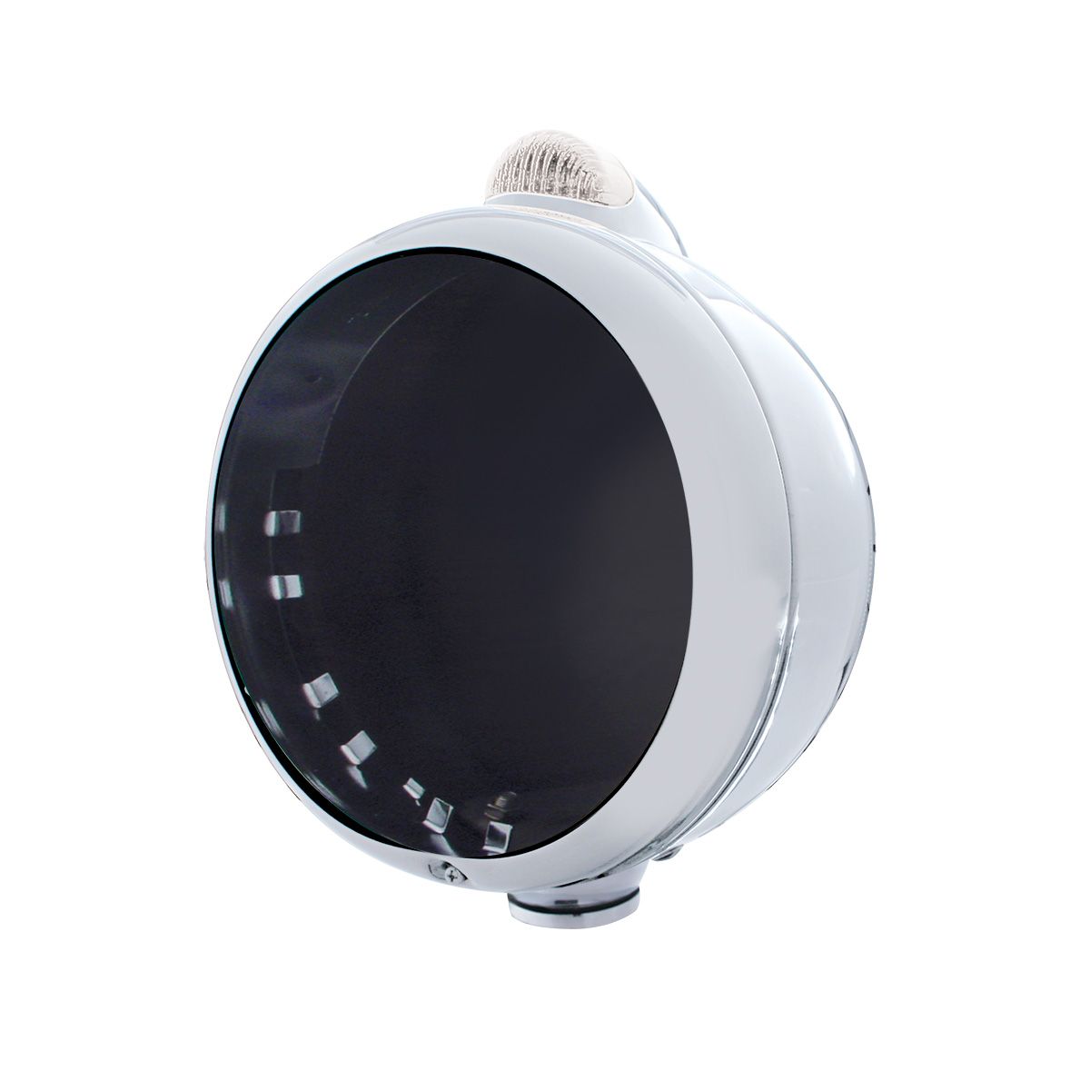 Stainless Steel Guide 682-C Headlight No Bulb With Dual Mode LED Signal - Clear Lens