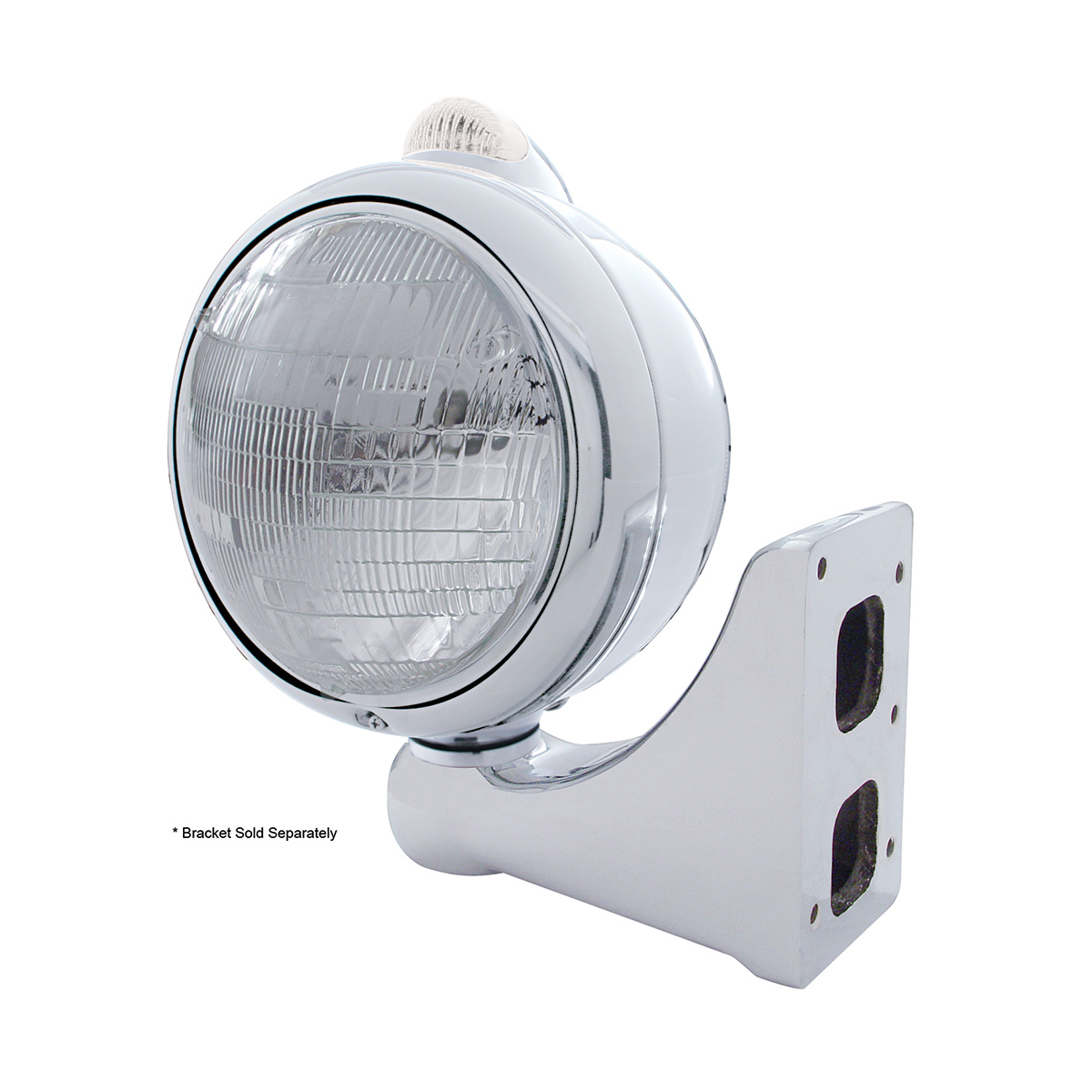 Stainless Steel Guide 682-C Headlight 6014 & Dual Mode LED Signal - Clear Lens - Thumbnail 4