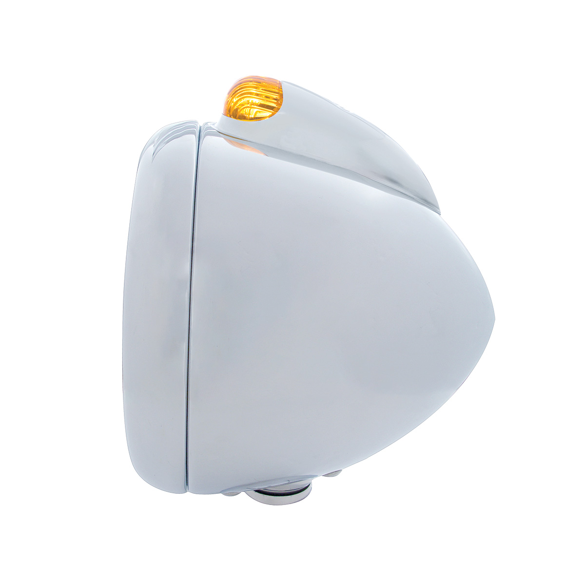 Stainless Steel Guide 682-C Headlight Crystal H4 & Dual Mode LED Signal - Amber Lens - Thumbnail 3