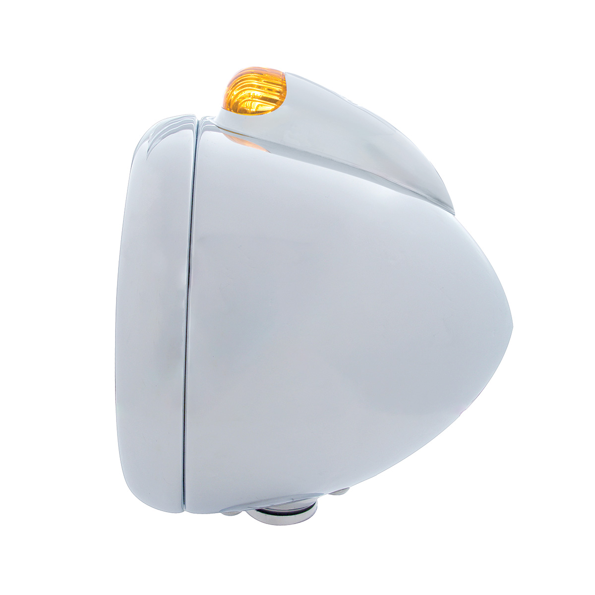 Chrome Guide 682-C Headlight 6014 & Dual Mode LED Signal - Amber Lens - Thumbnail 3