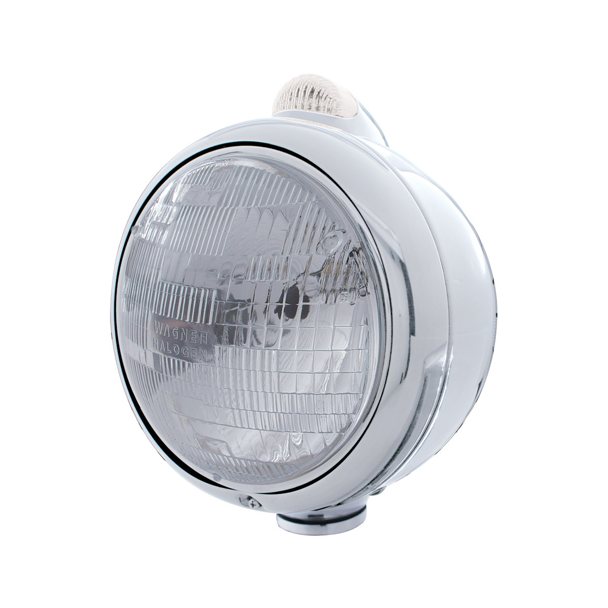 Chrome Guide 682-C Headlight H6024 & Dual Mode LED Signal - Clear Lens - Thumbnail 5