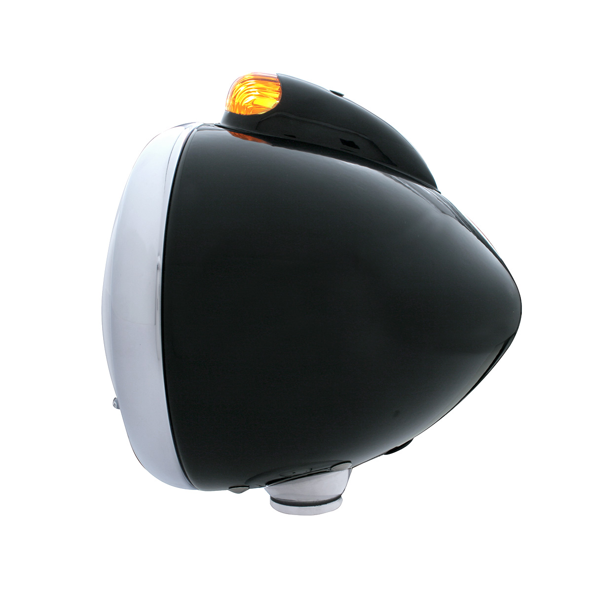 Black Guide 682-C Headlight 6014 & Dual Mode LED Signal - Amber Lens - Thumbnail 3