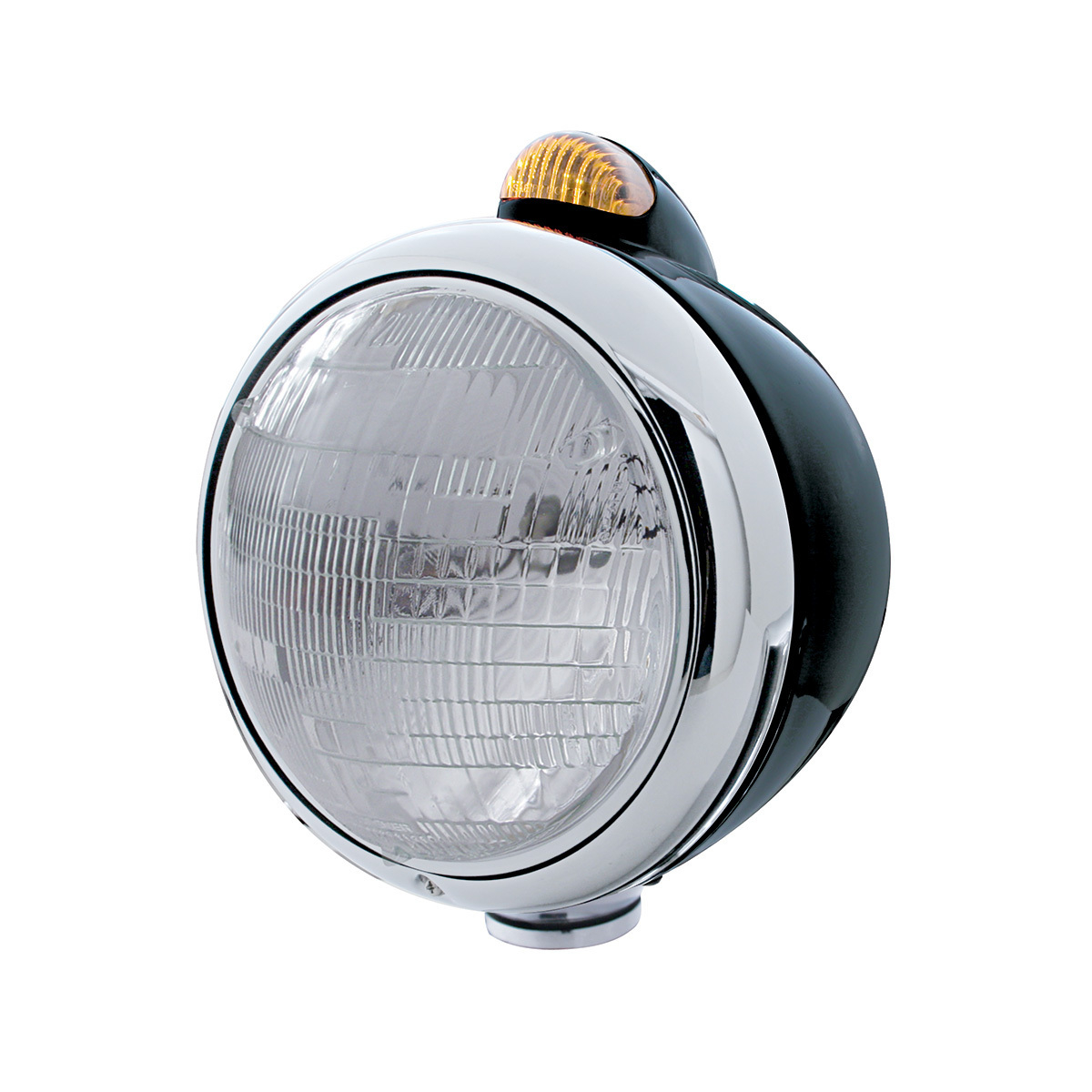 Black Guide 682-C Headlight 6014 & Dual Mode LED Signal - Amber Lens - Thumbnail 5