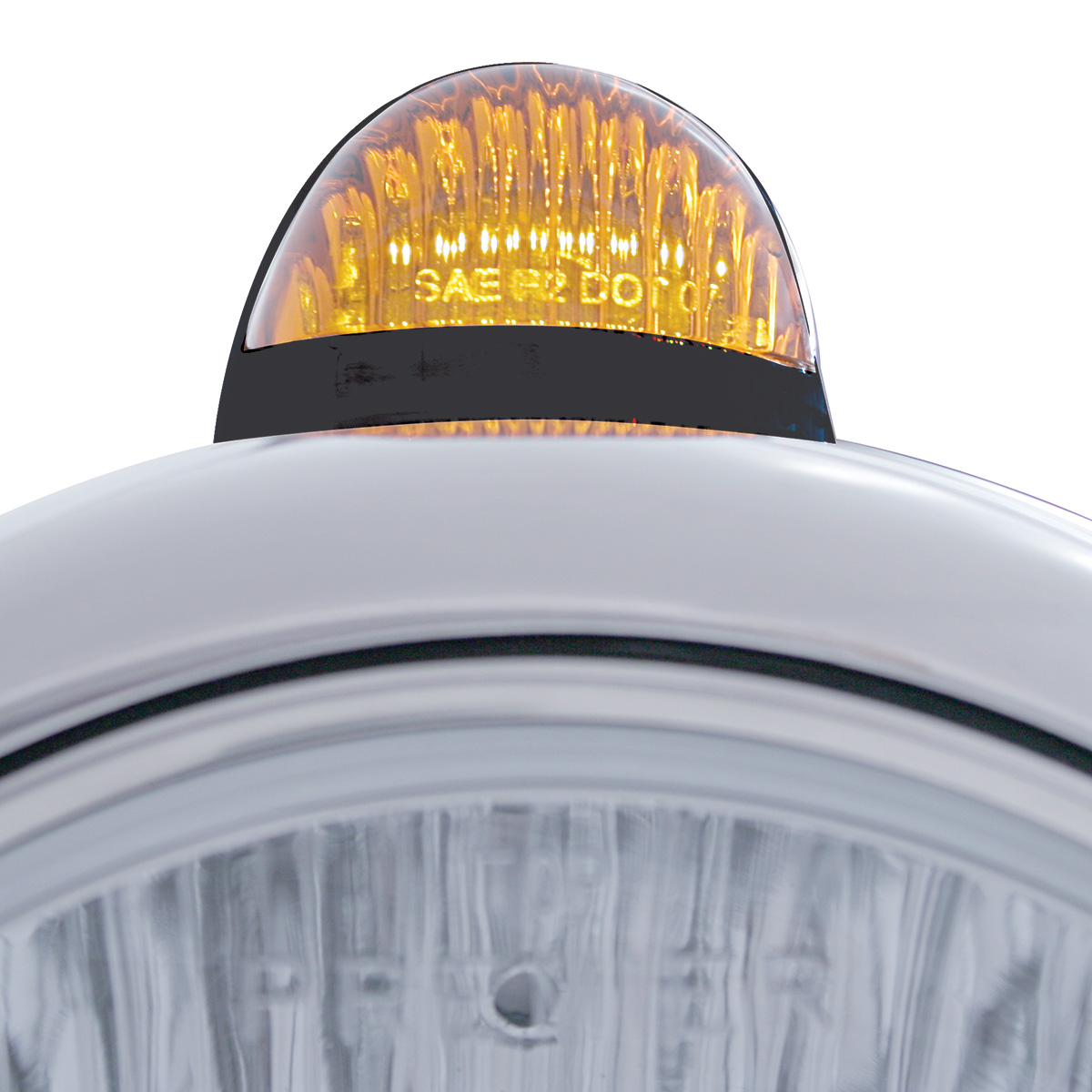 Black Guide 682-C Headlight H4 & Dual Mode LED Signal - Amber Lens - Thumbnail 2