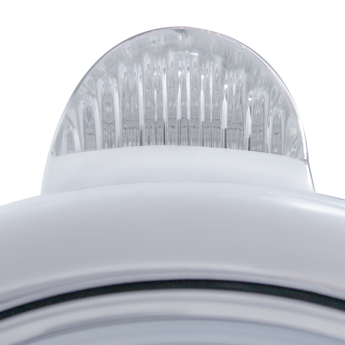 Chrome Guide 682-C Headlight H4 With Amber LED & Dual Mode LED Signal - Clear Lens - Thumbnail 2