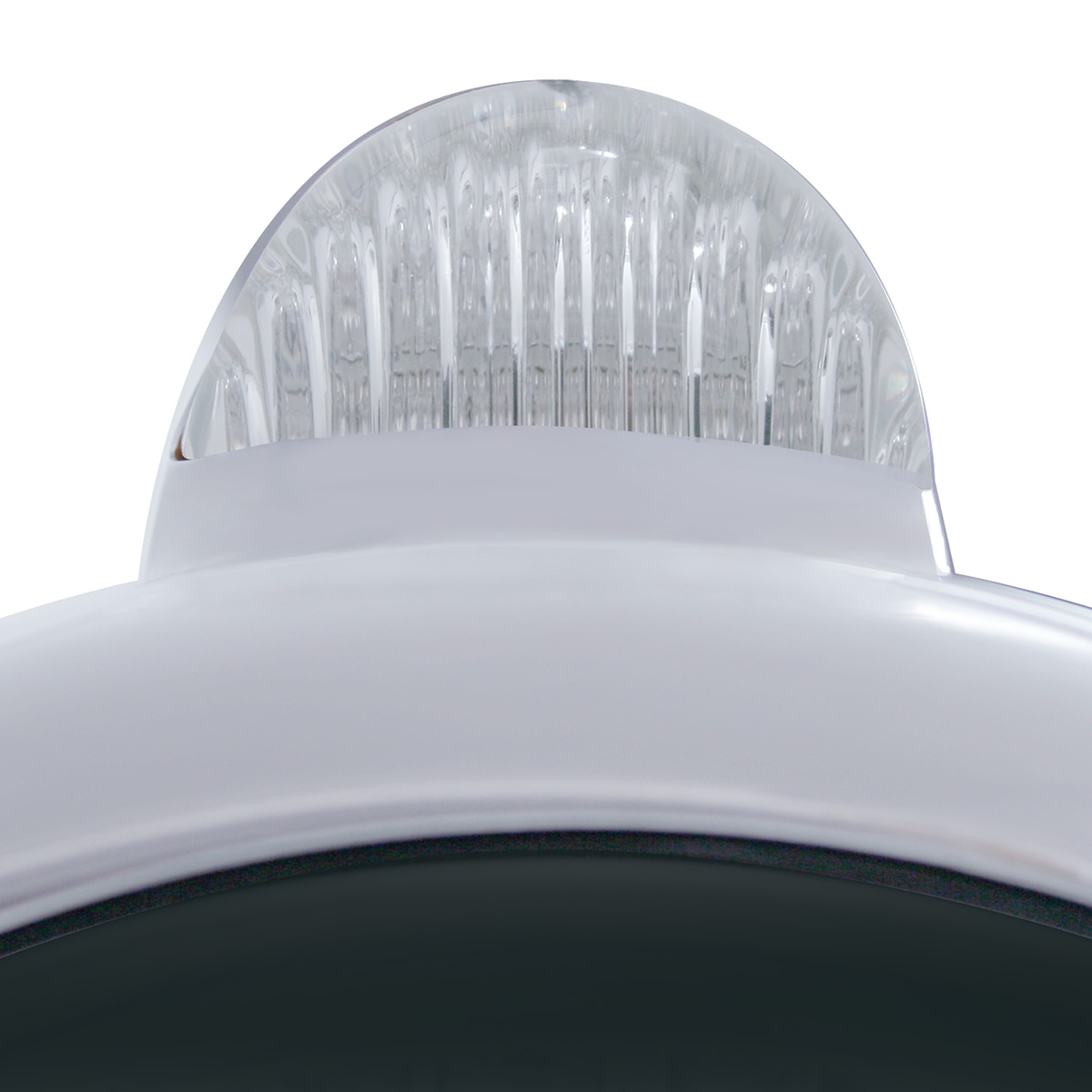 Chrome Guide 682-C Headlight H4 With White LED & Dual Mode LED Signal - Clear Lens - Thumbnail 2