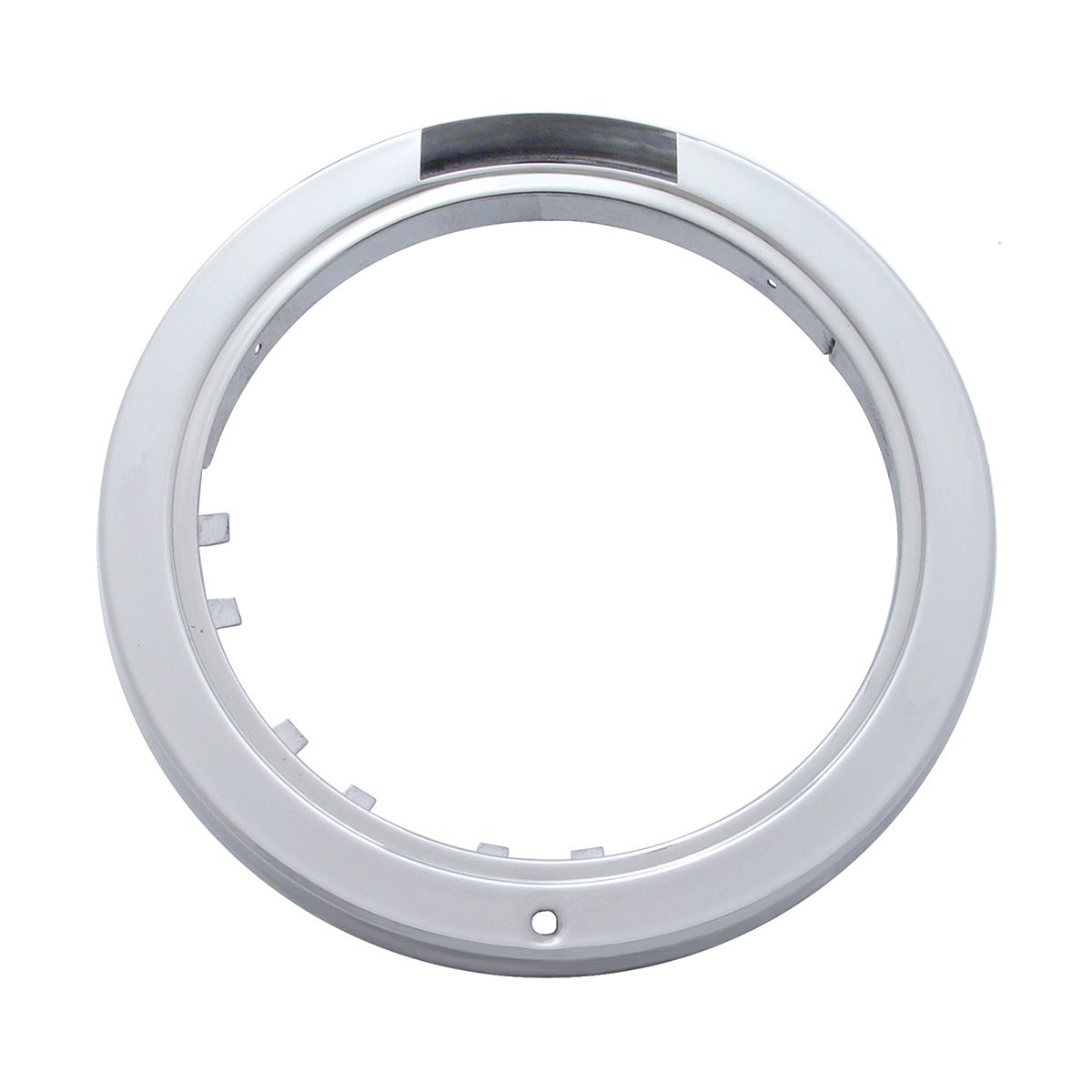 Stainless Steel Bullet Classic Headlight H4 With White LED & Signal - Clear Lens - Thumbnail 5