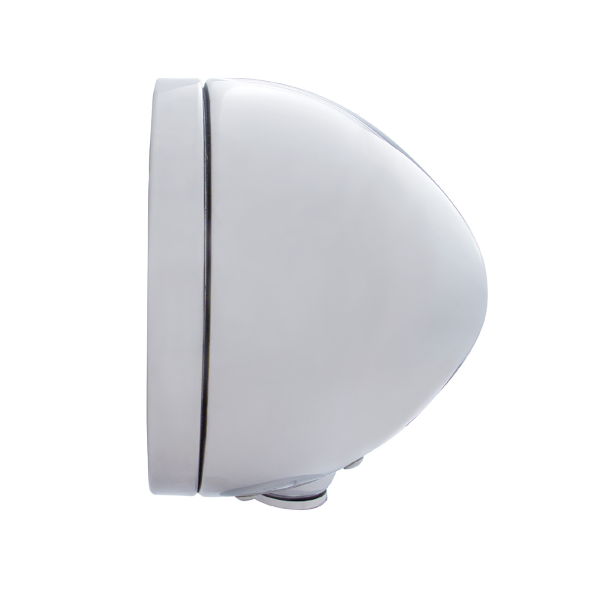 Stainless Steel Classic Headlight H4 With 34 Amber LED & Dual Mode LED Signal - Clear Lens - Thumbnail 3