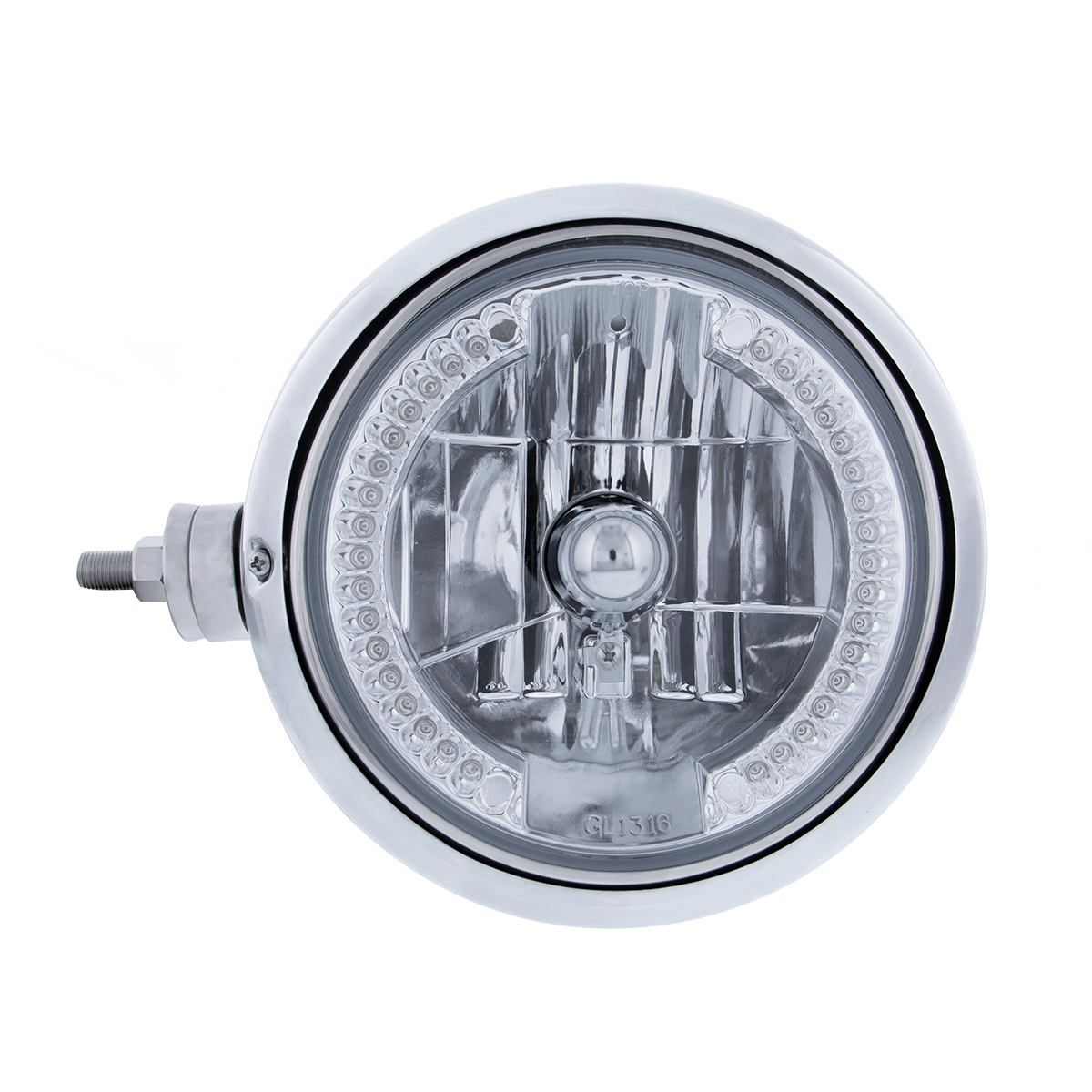 SS Guide 682-C Style Headlight Assembly W/Crystal Lens & 34 LEDs Position Light - L/H (Horizontal Mount) - Thumbnail 2