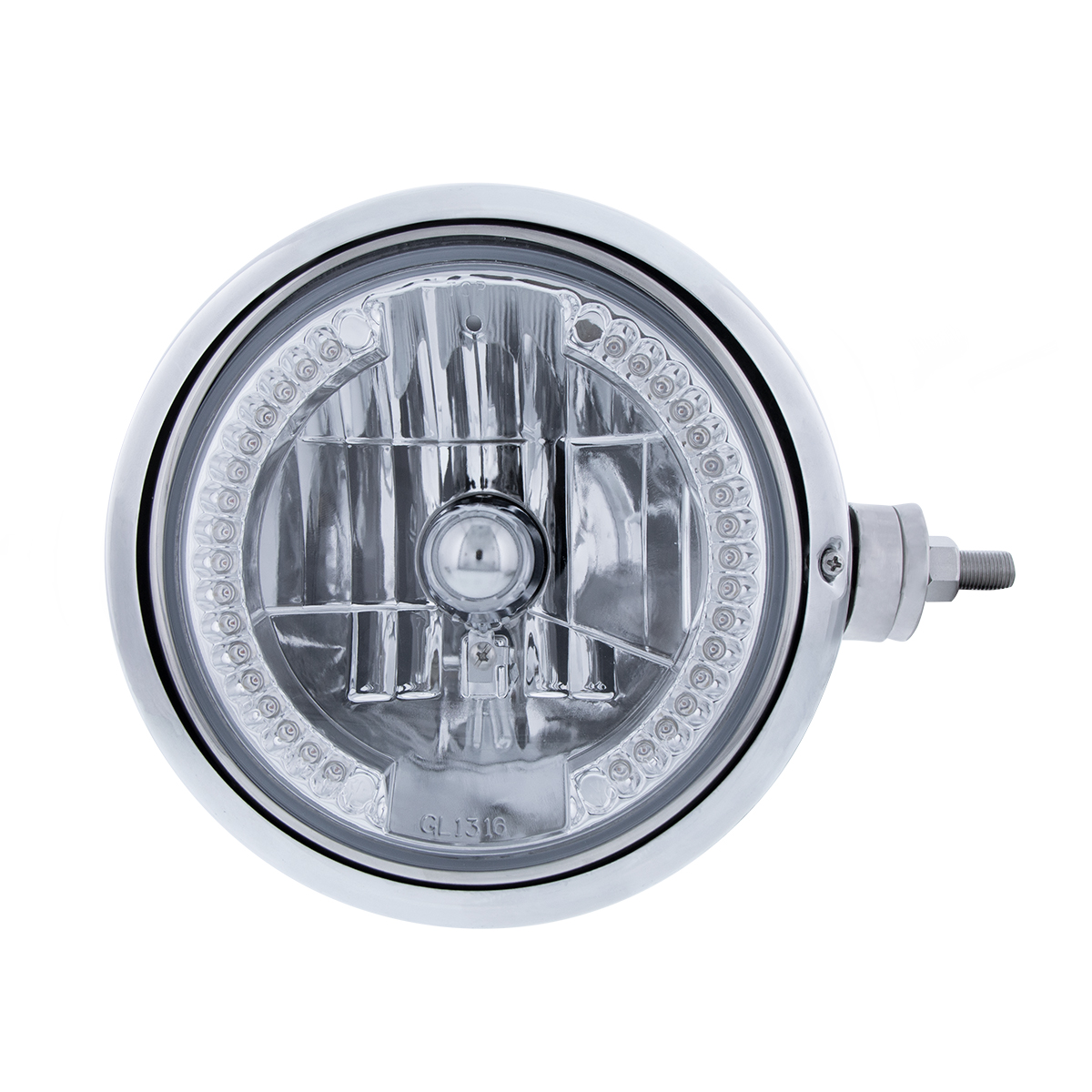 SS Guide 682-C Style Headlight Assembly W/Crystal Lens & 34 LEDs Position Light - R/H (Horizontal Mount) - Thumbnail 2
