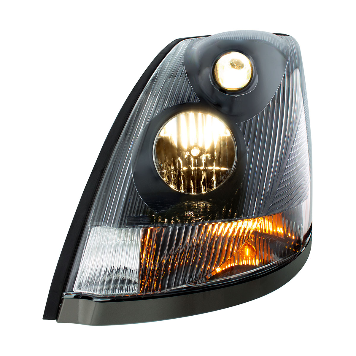 Black Headlight For 2003-2017 Volvo VN/VNL - Driver - Thumbnail 3