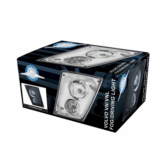 Chrome Fog/Driving Light Assembly For 2003-2017 Volvo VN/VNL - Driver - Thumbnail 3