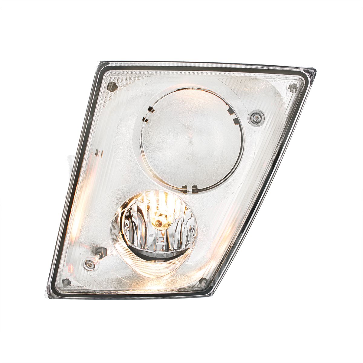 Chrome Fog Light Assembly For 2003-2017 Volvo VN/VNL - Driver