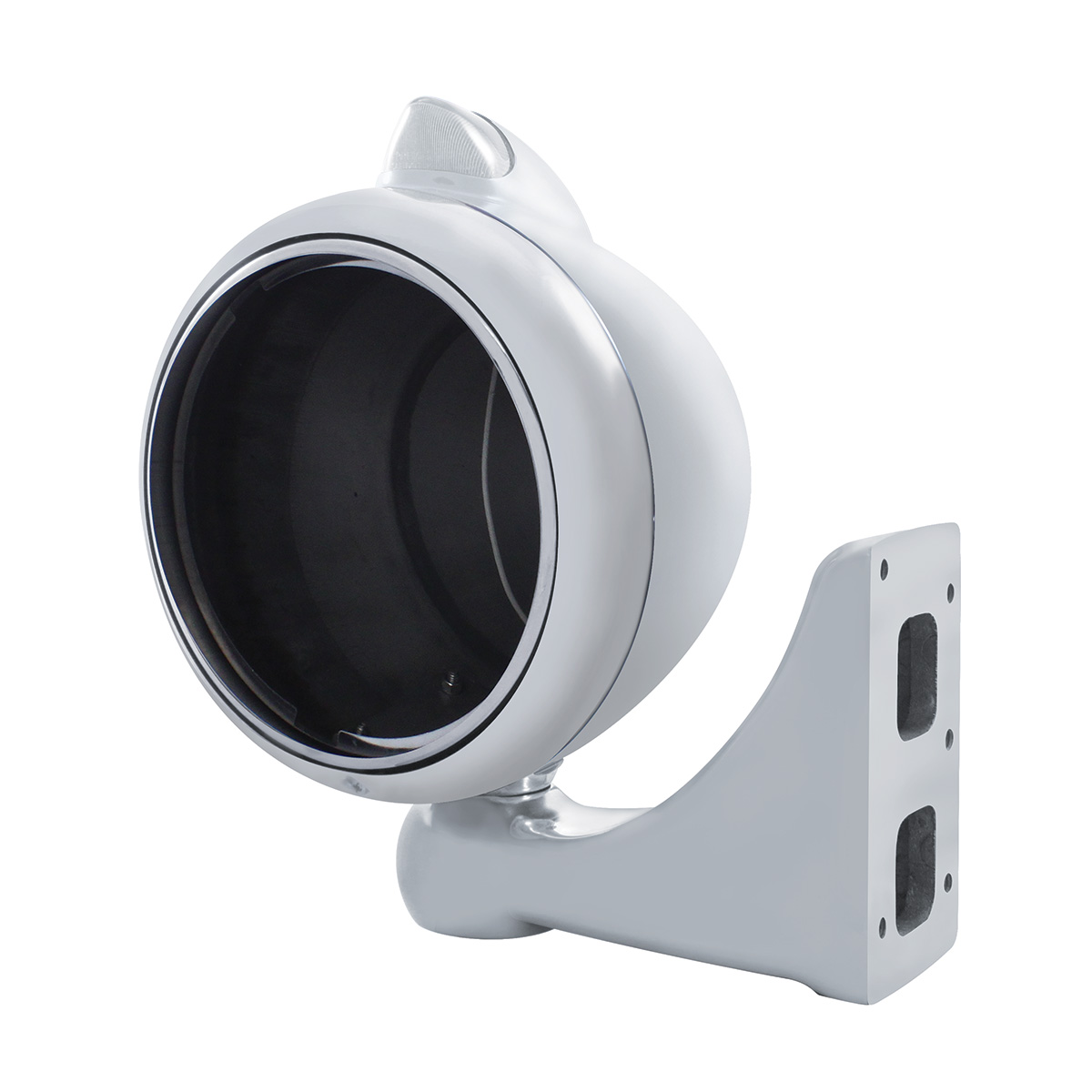 Chrome Guide 682-C Headlight No Bulb With Original Style LED Signal - Clear Lens - Thumbnail 3