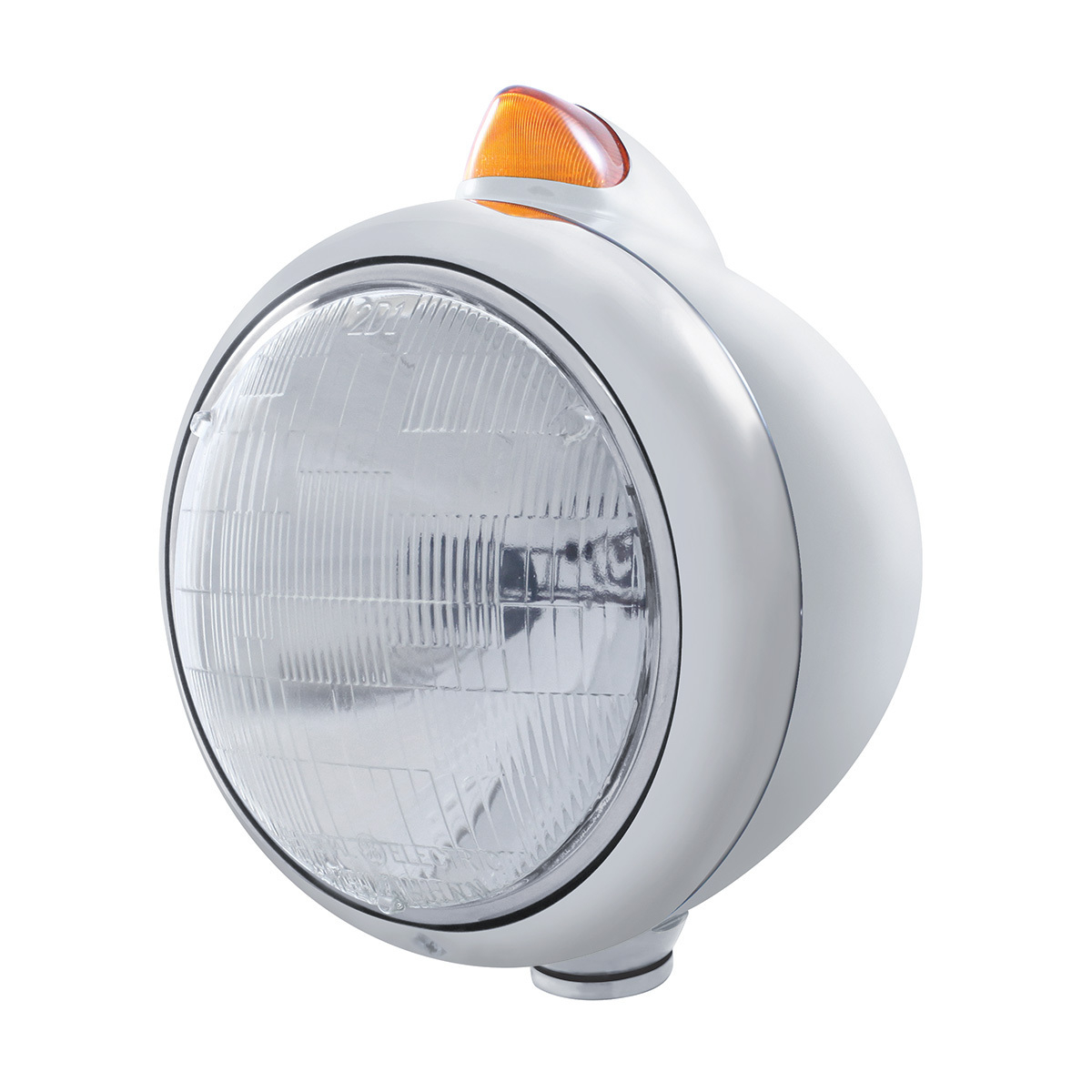 Chrome Guide 682-C Headlight 6014 & Original Style LED Signal - Amber Lens - Thumbnail 4