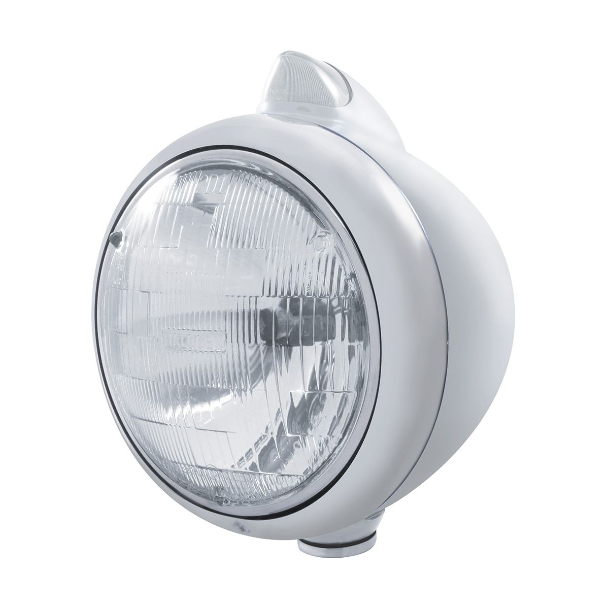 Chrome Guide 682-C Headlight H6024 & Original Style LED Signal - Clear Lens