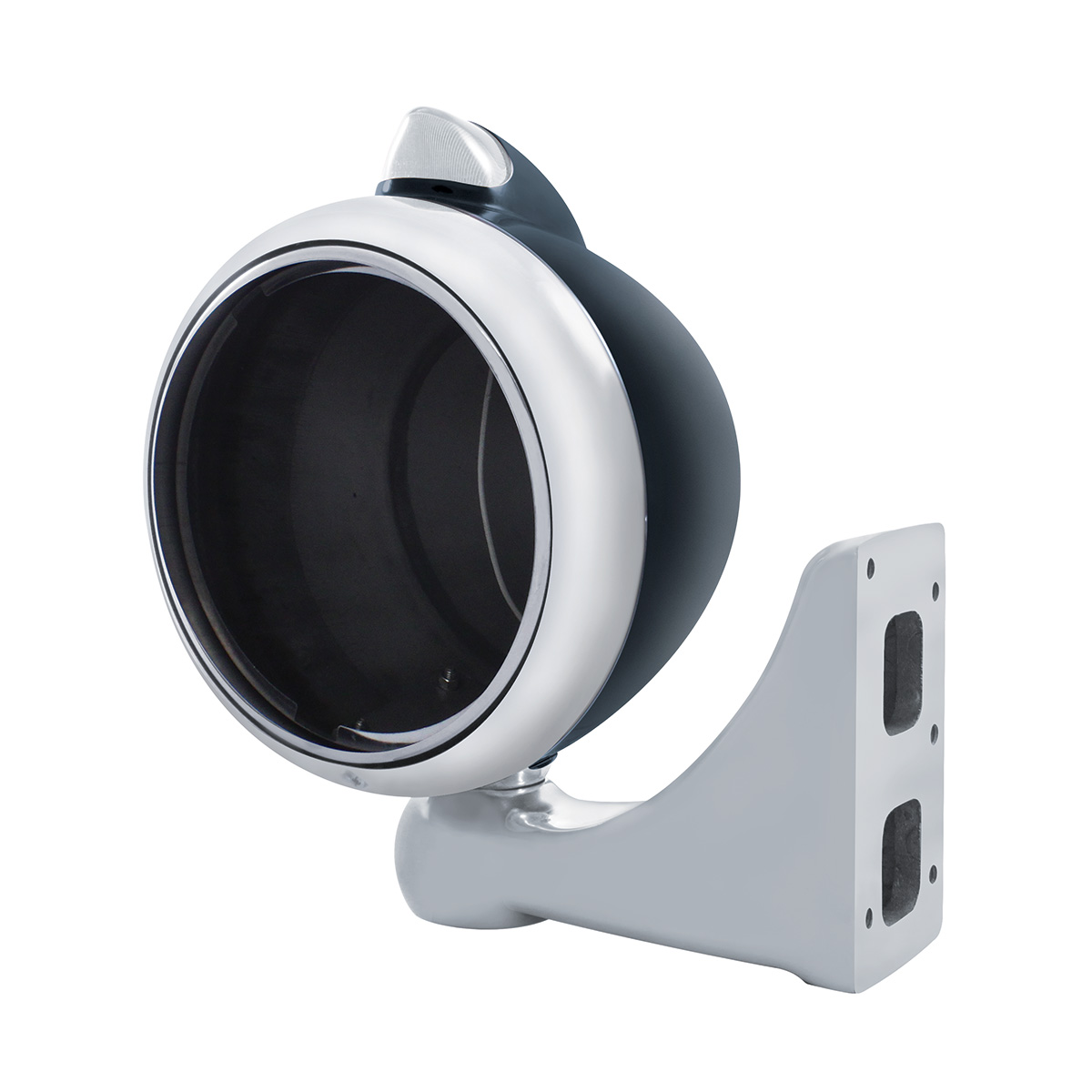 Black Guide 682-C Headlight No Bulb With Original Style LED Signal - Clear Lens - Thumbnail 3