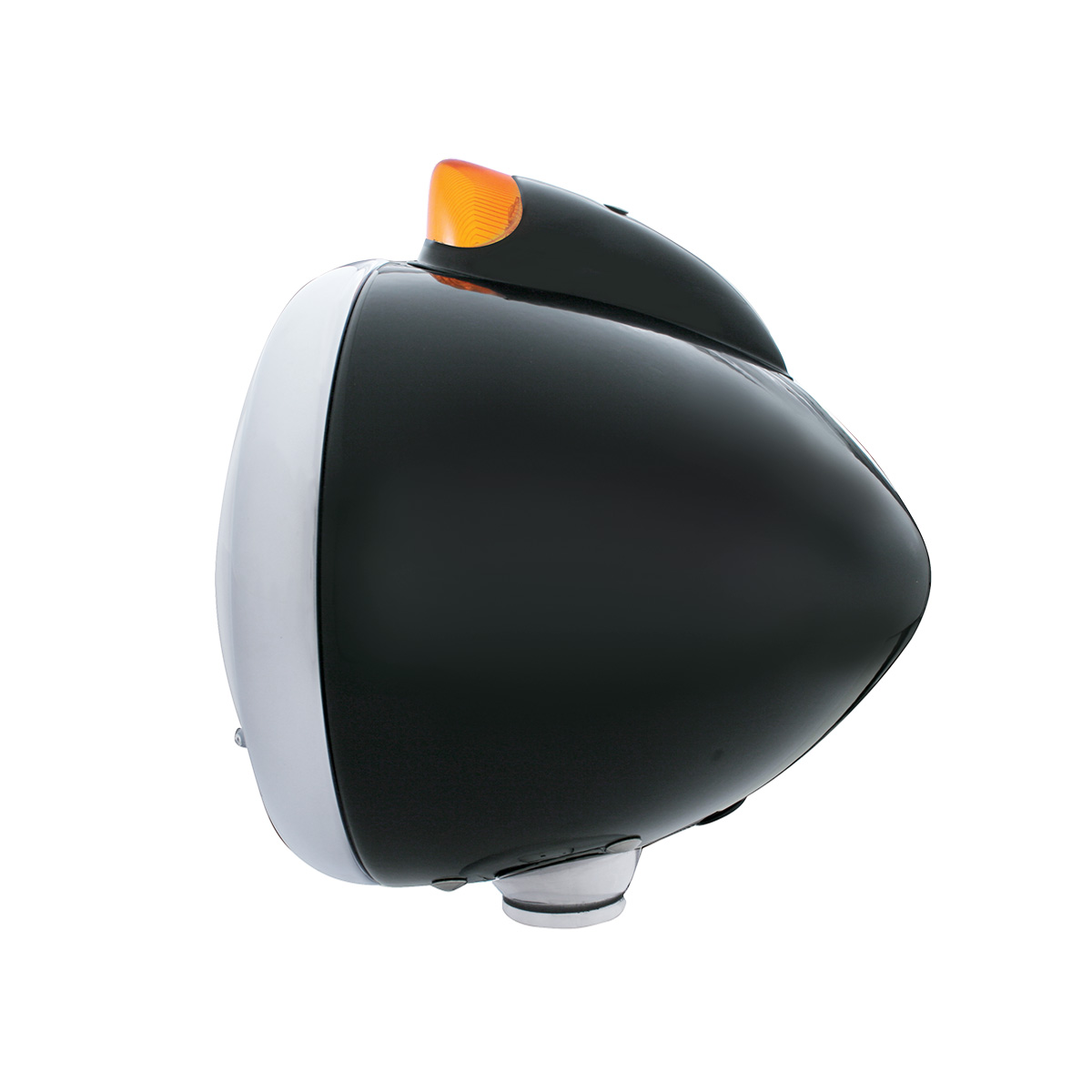 Black Guide 682-C Headlight 6014 & Original Style LED Signal - Amber Lens - Thumbnail 2
