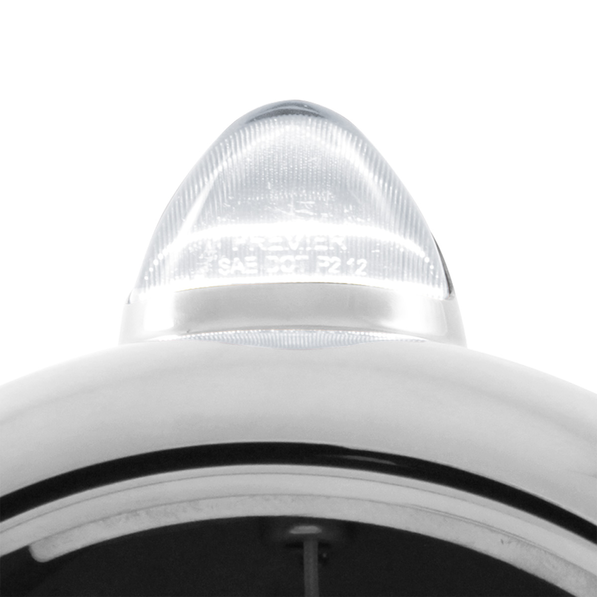 Black Guide 682-C Headlight H4 With White LED & Original Style LED Signal - Clear Lens - Thumbnail 3