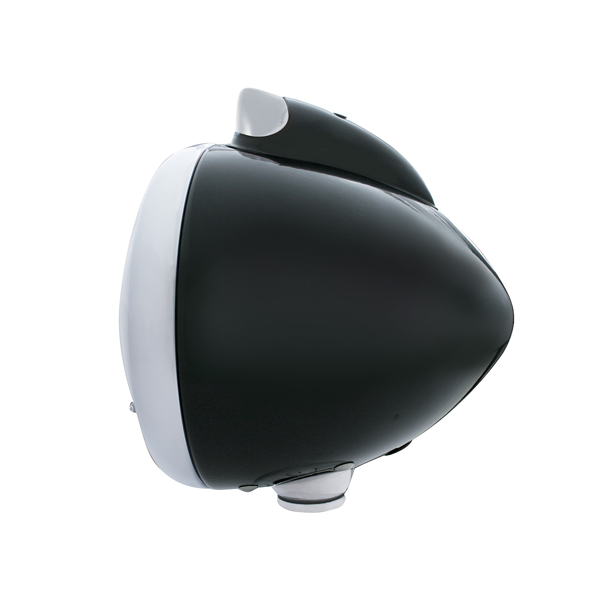 Black Guide 682-C Headlight H4 With 10 Amber LED & Original Style LED Signal-Clear Lens - Thumbnail 2