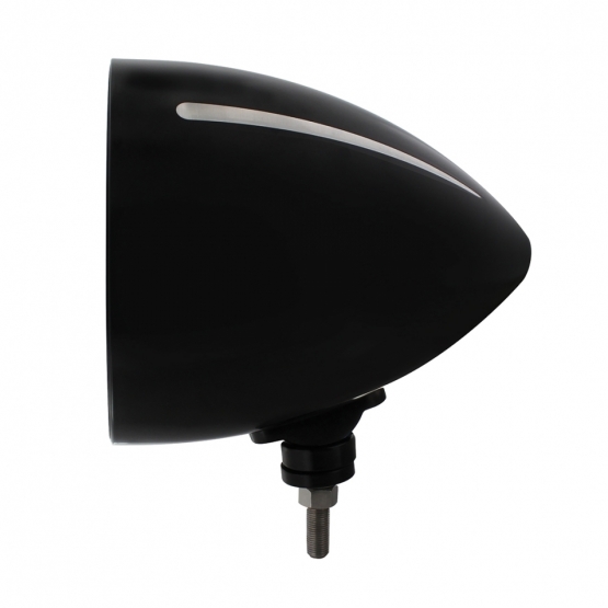 Black "Billet" Style Groove Headlight H6024 Bulb - Thumbnail 4