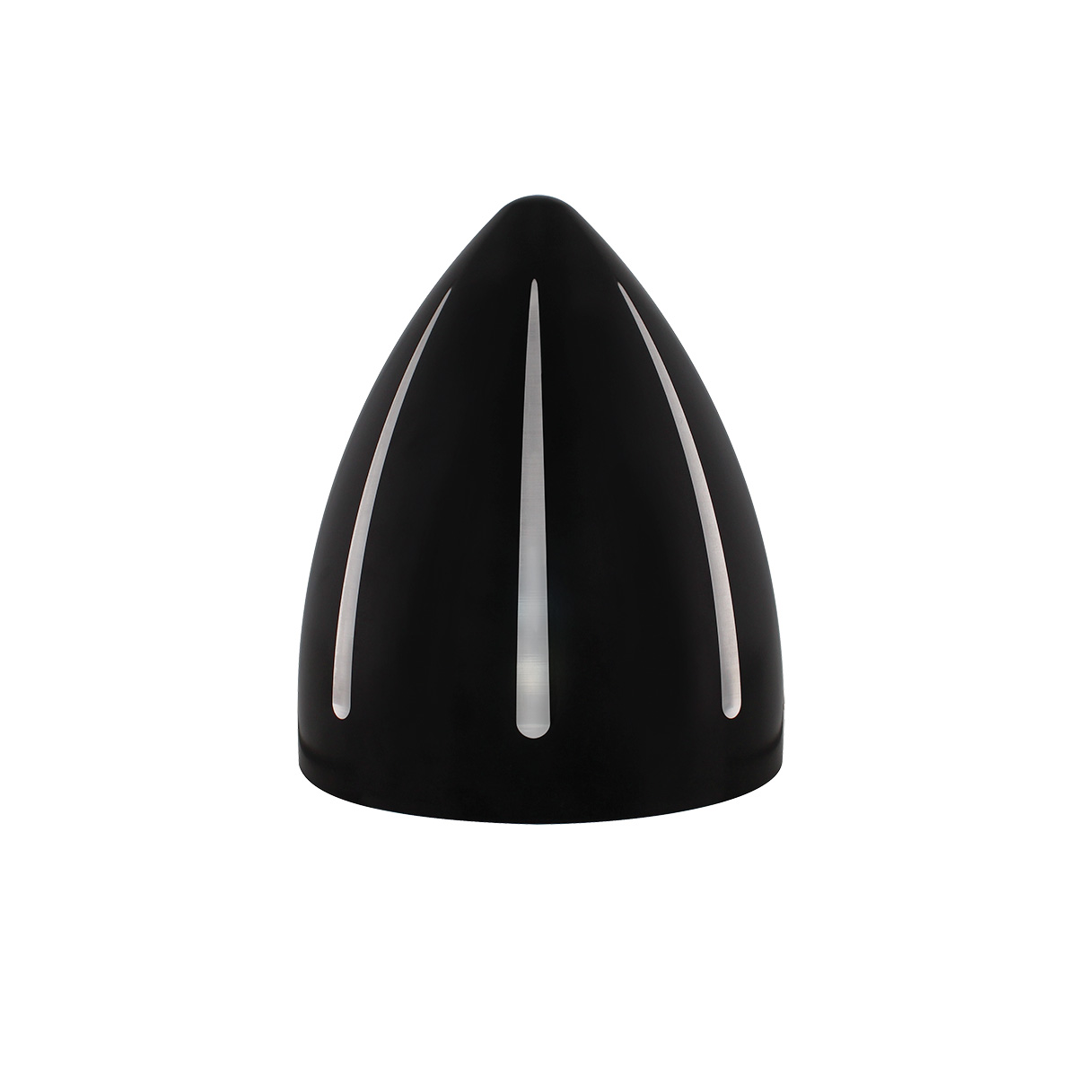 Black "Billet" Style Groove Headlight 9007 Bulb With White LED Halo Rim - Thumbnail 5