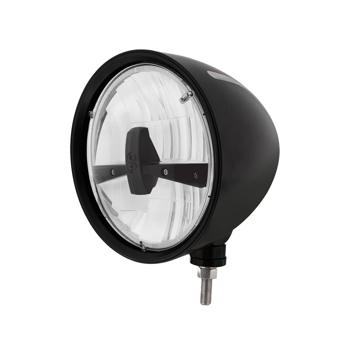 Black "Billet" Style Groove Headlight 5 LED Bulb - Blackout