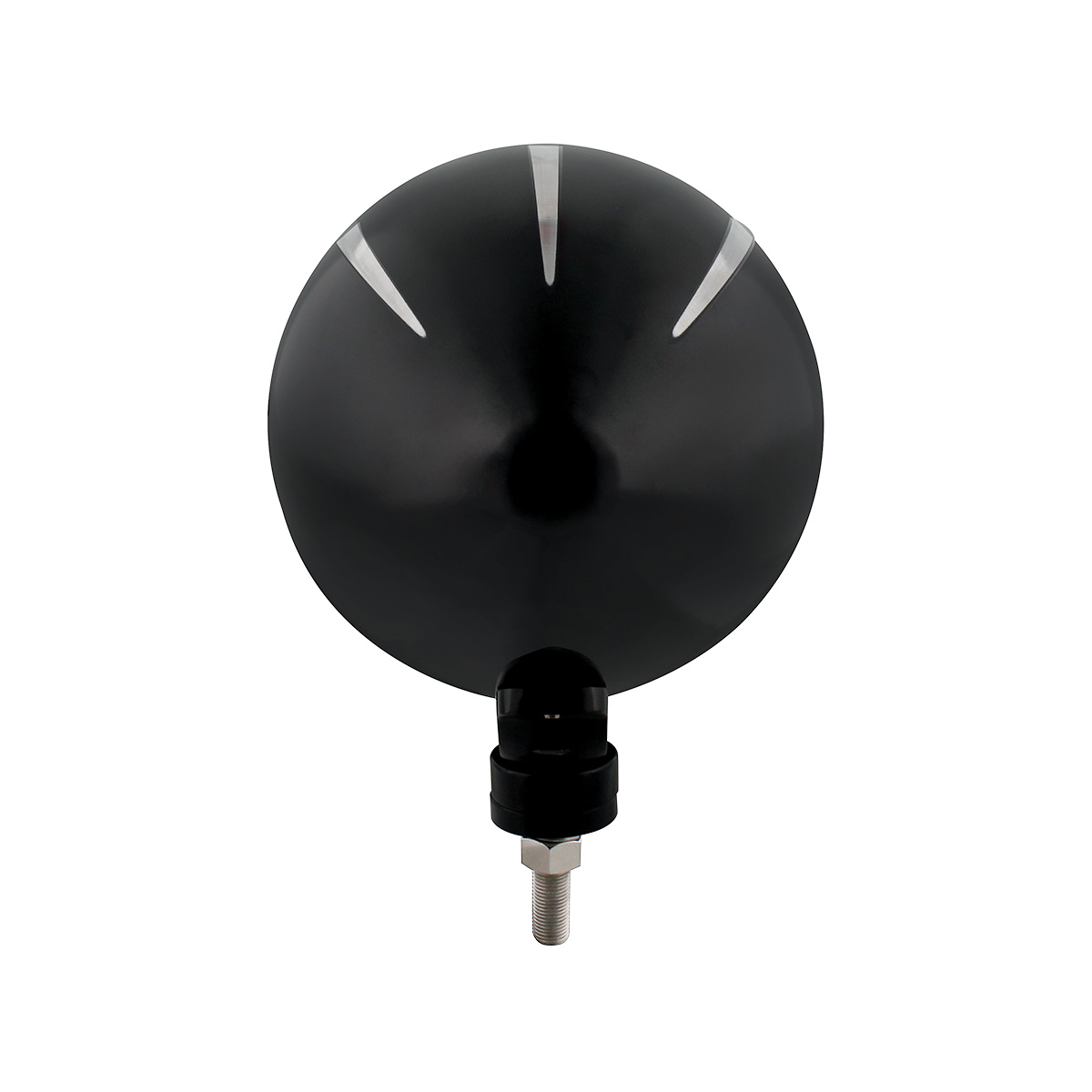 Black "Billet" Style Groove Headlight With Visor H6014 Bulb - Thumbnail 4