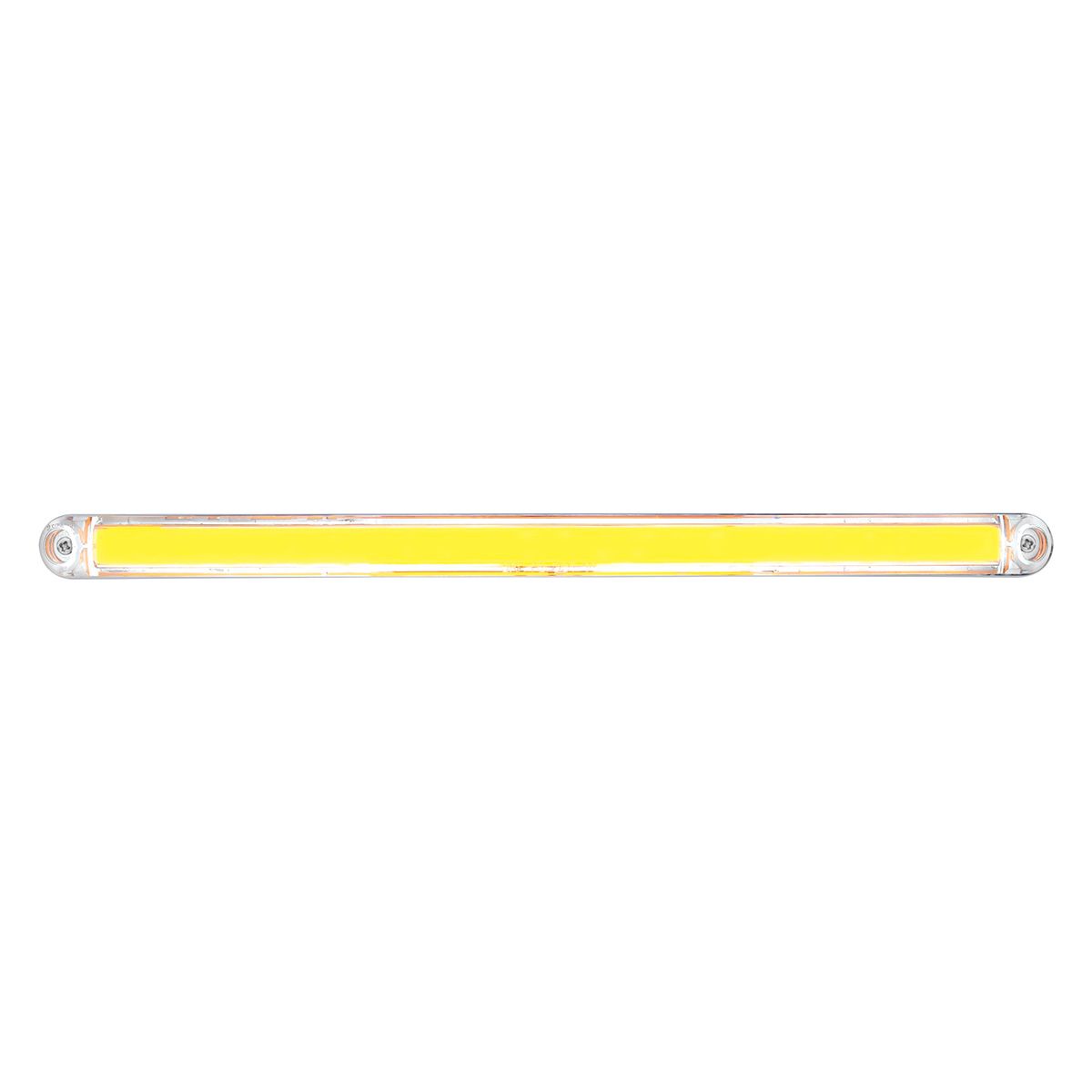 24 LED Dual Function 12" GloLight Bar With Bezel - Amber LED/Clear Lens