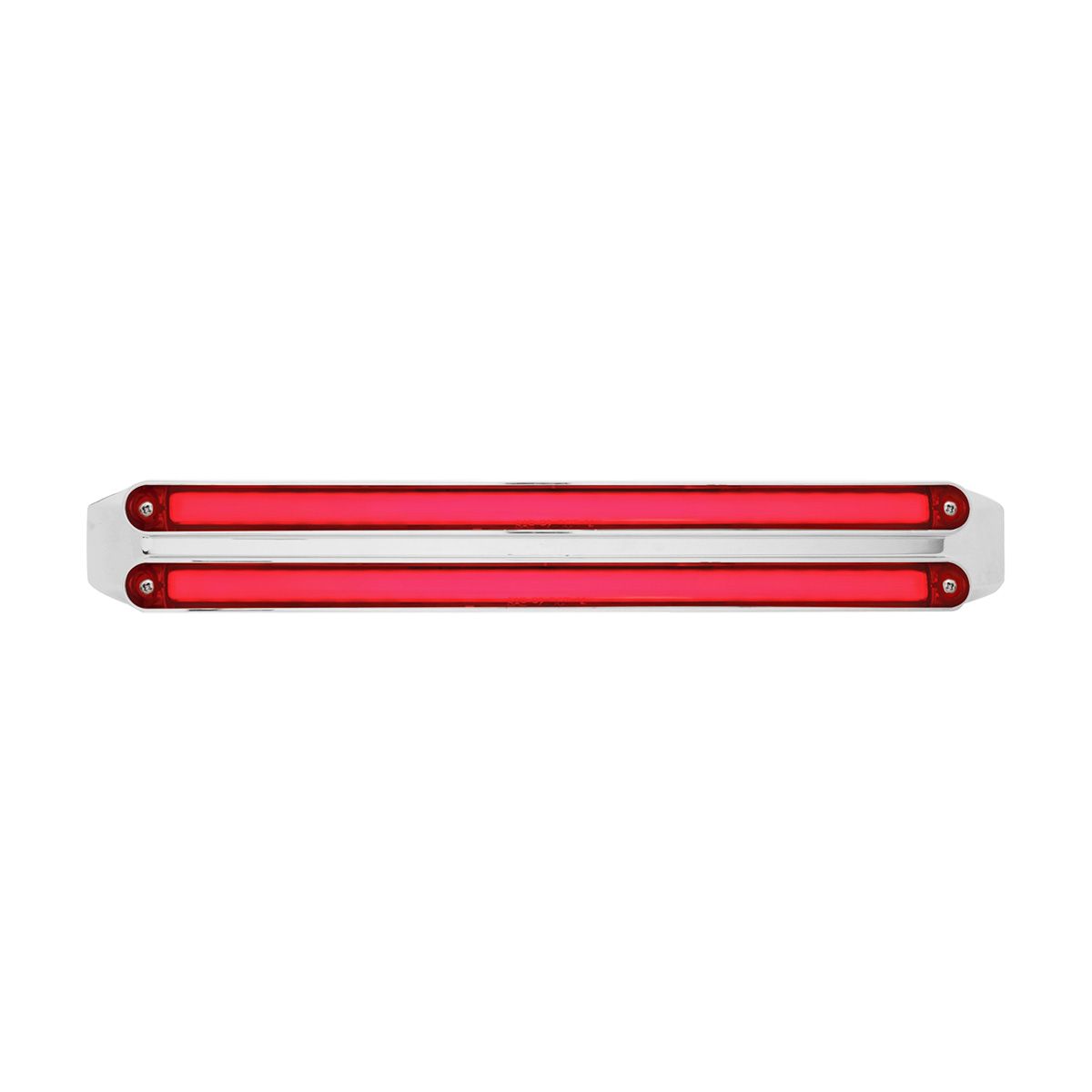 Dual 24 LED Dual Function 12" GloLight Bar With Bezel - Red LED/Red Lens