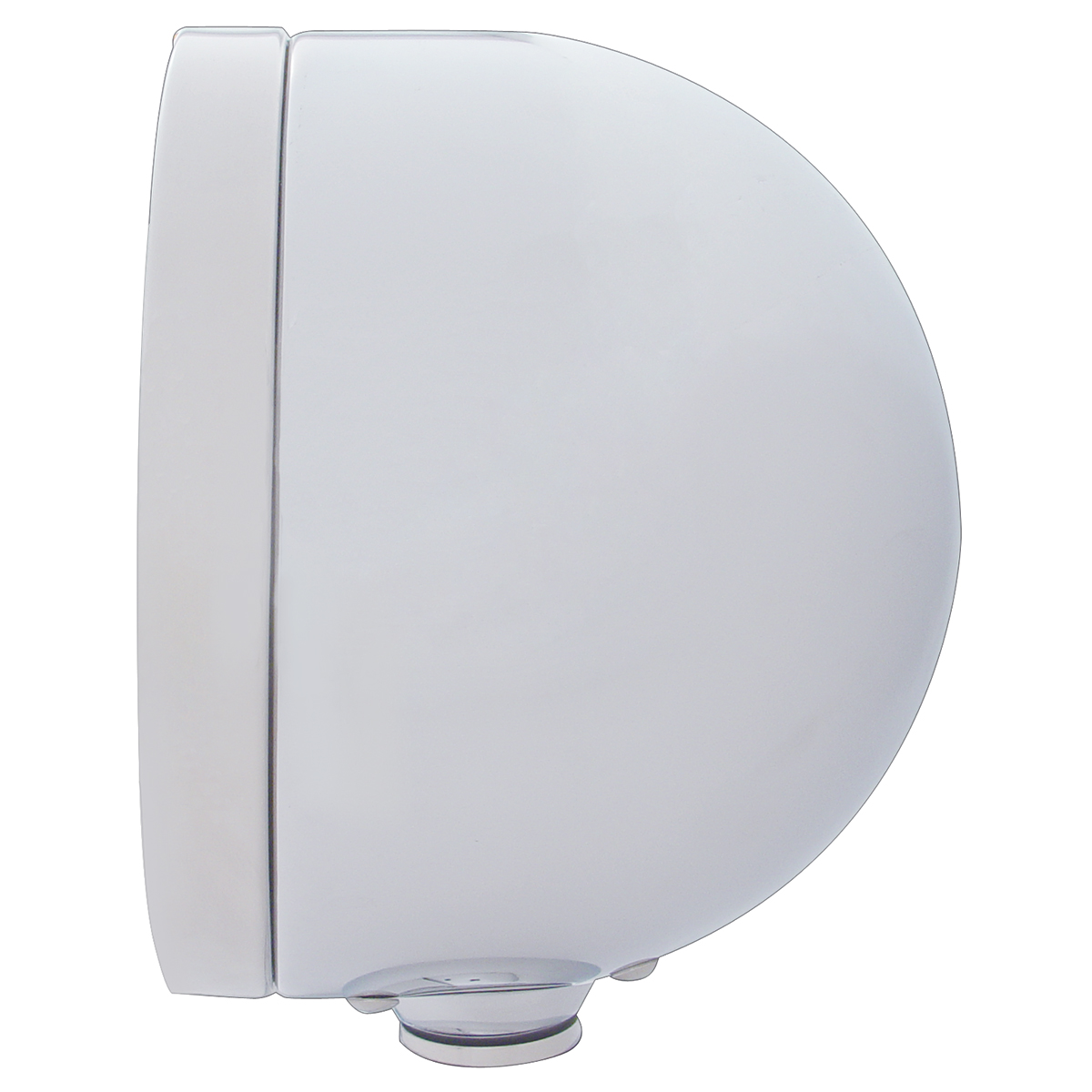 Stainless Steel Bullet Half Moon Headlight LED Projection Headlight & LED Turn Signal - Amber Lens - Thumbnail 5