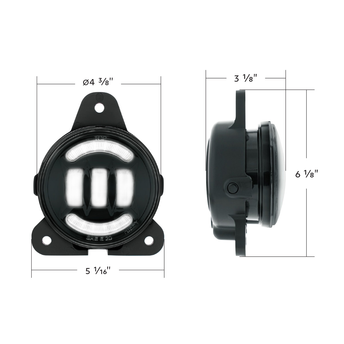 Blackout 6 LED Competition Series Projector Fog Light For 2018-2024 Volvo VNR - Thumbnail 7