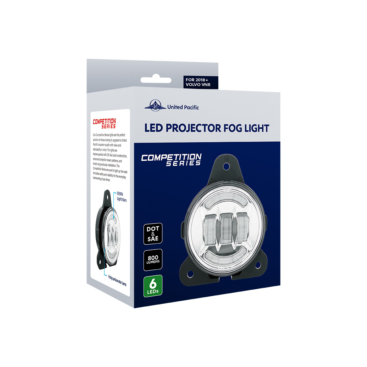 Blackout 6 LED Competition Series Projector Fog Light For 2018-2024 Volvo VNR - Thumbnail 8