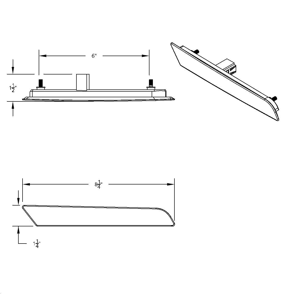 LED Hood Fender Side Marker Light For 2018-2024 Volvo VNL - Passenger - Thumbnail 6