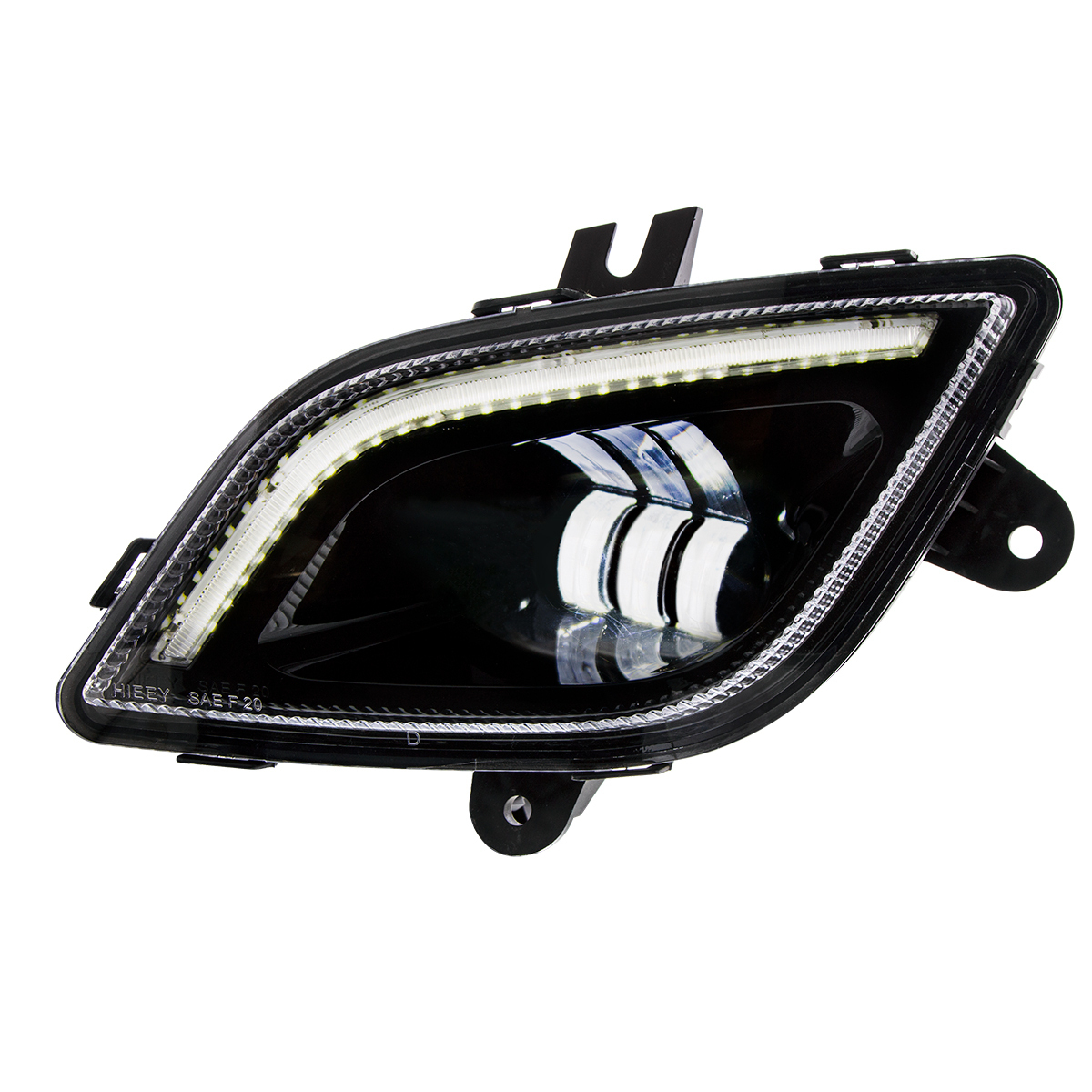 34 LED Black Fog Light With LED Light Bar For 2018-2024 Freightliner Cascadia - Driver - Thumbnail 9