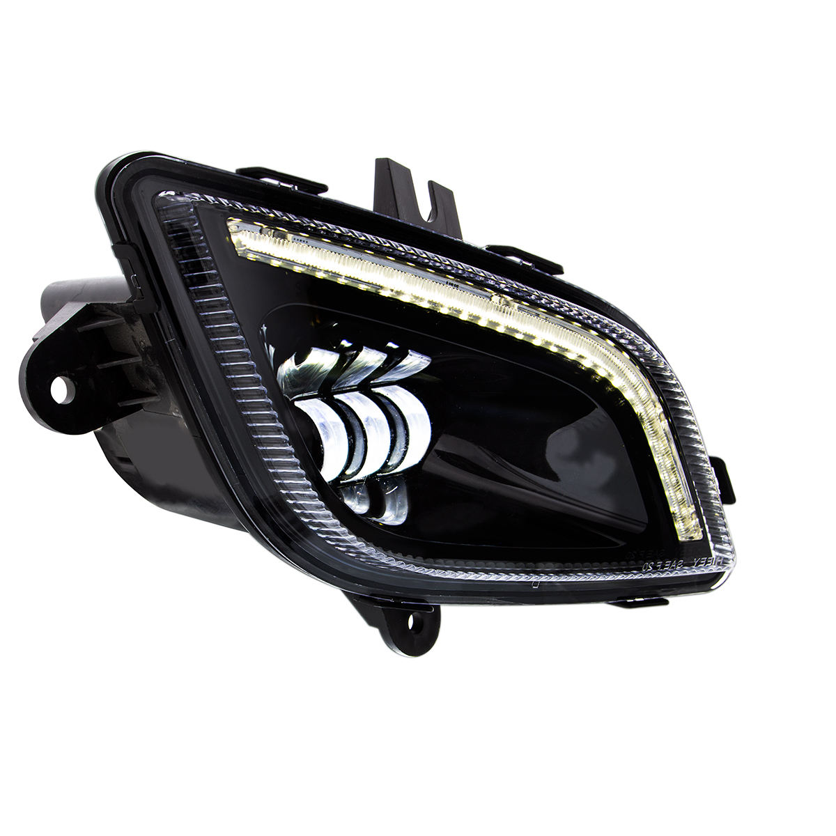 34 LED Black Fog Light With LED Light Bar For 2018-2024 Freightliner Cascadia - Passenger - Thumbnail 3