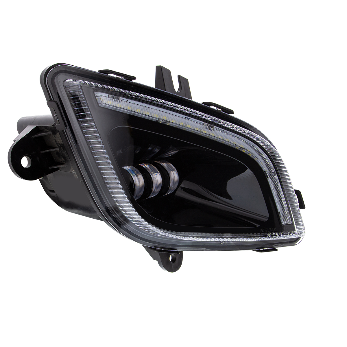 34 LED Black Fog Light With LED Light Bar For 2018-2024 Freightliner Cascadia - Passenger - Thumbnail 4