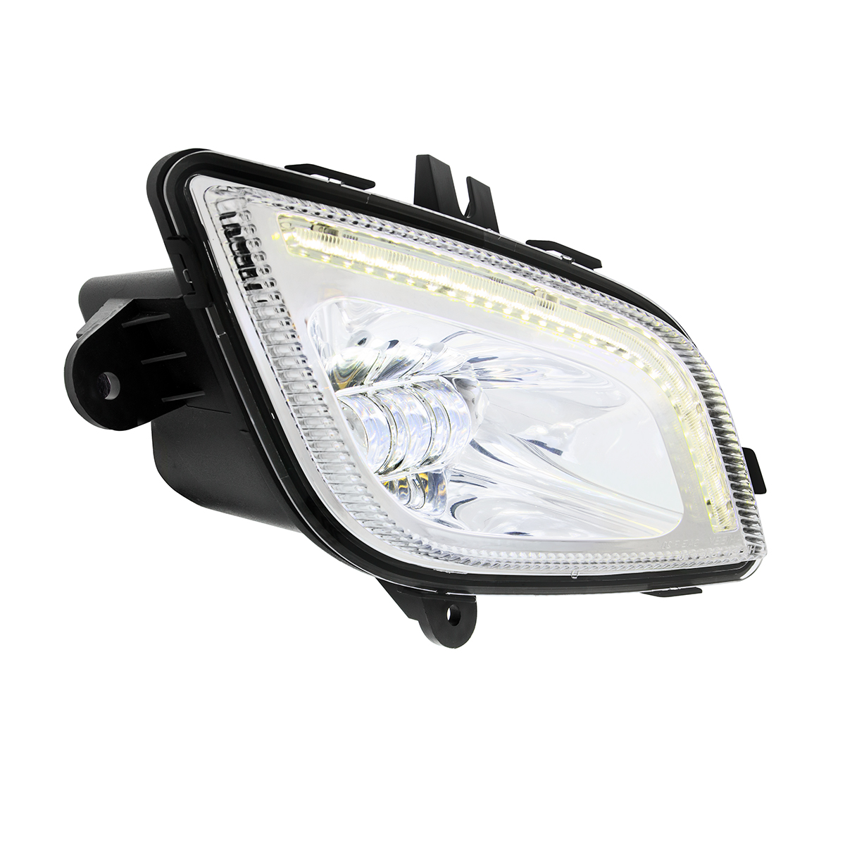 34 LED Chrome Fog Light With LED Light Bar For 2018-2024 Freightliner Cascadia - Passenger - Thumbnail 3