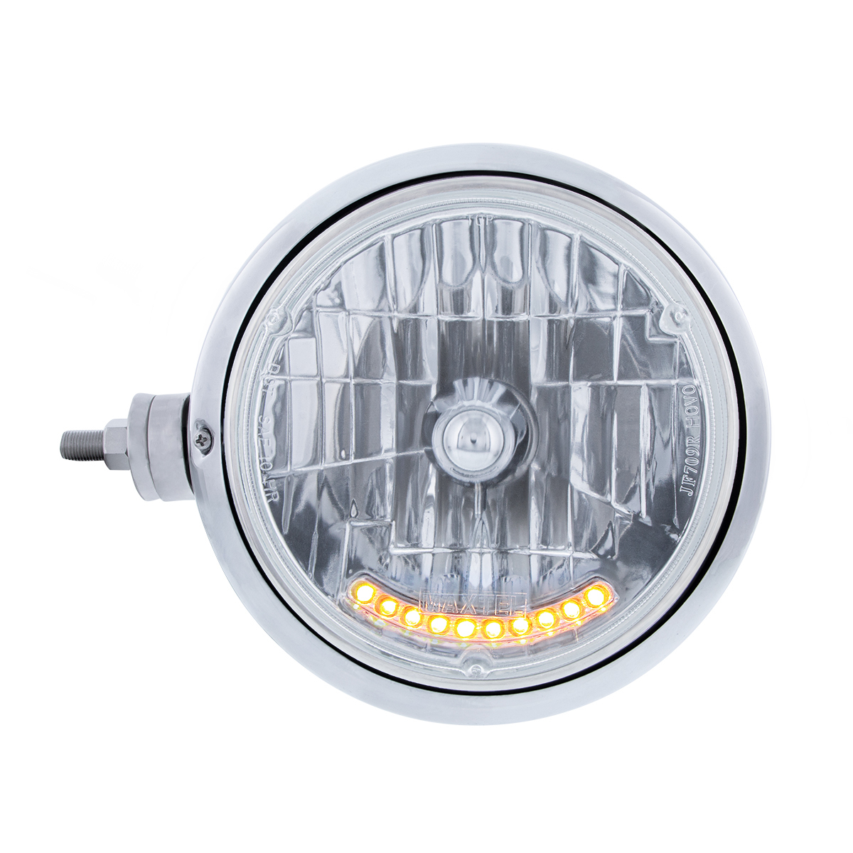 SS Guide 682-C Style Headlight Assembly W/Crystal Lens & 10 LEDs Position Light - L/H (Horizontal Mount) - Thumbnail 7