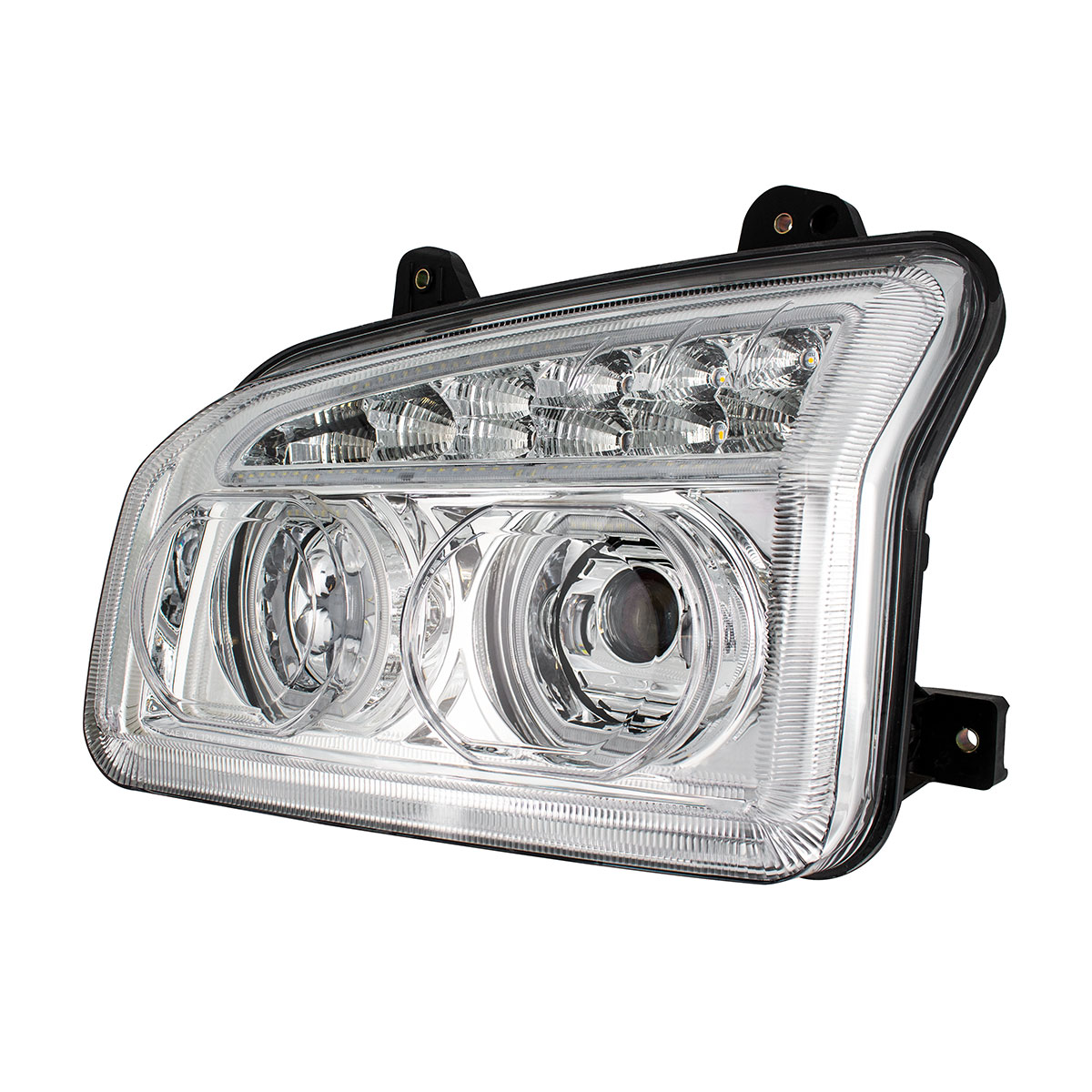Chrome 11 LED Headlight For 2015-2024 Kenworth T880-Driver - Thumbnail 4