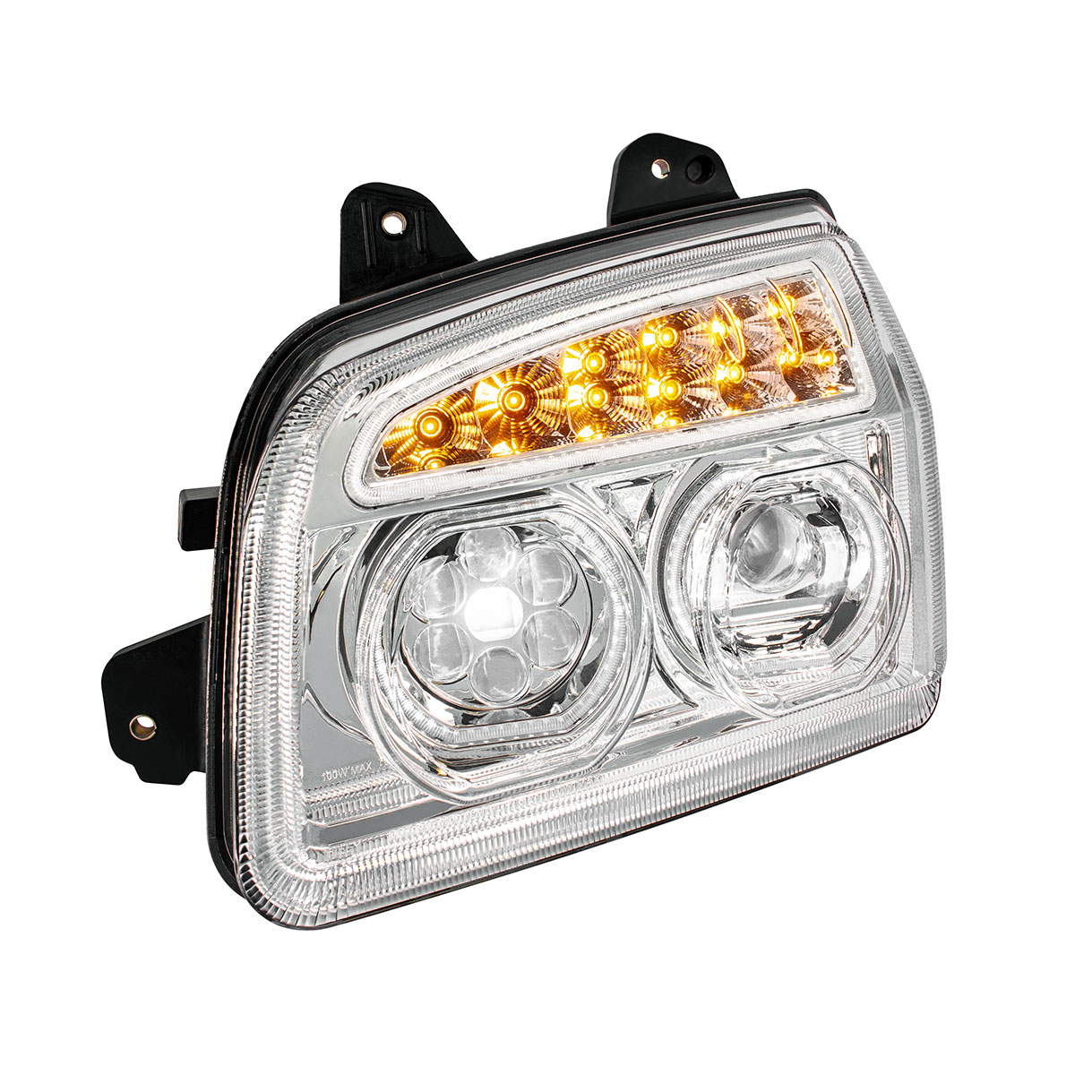 Chrome 11 LED Headlight For 2015-2024 Kenworth T880-Driver - Thumbnail 5