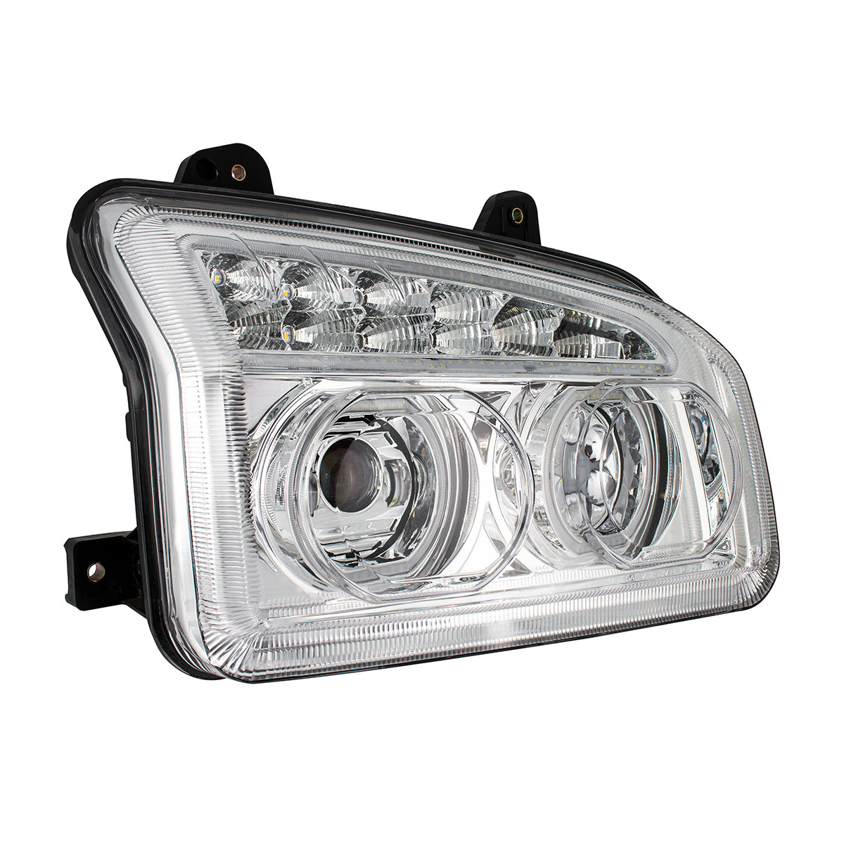 Chrome 11 LED Headlight For 2015-2024 Kenworth T880-Passenger - Thumbnail 4