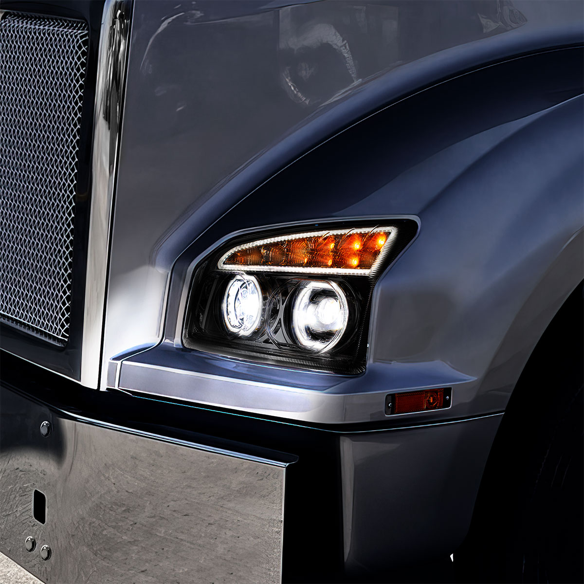 Blackout 11 LED Headlight For 2015-2024 Kenworth T880-Driver - Thumbnail 10