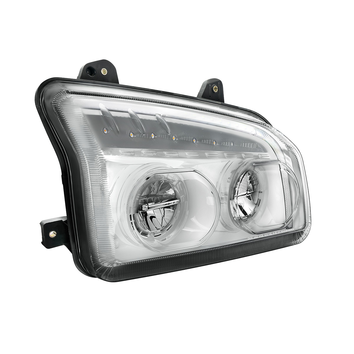 High Power LED Chrome Headlight With LED Turn Signal & Light Bar For 2015-2025 Kenworth T880-Passenger - Thumbnail 4