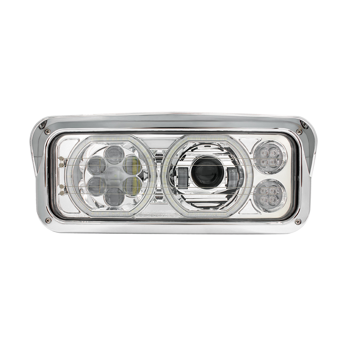 Chrome High Power Heated 10 LED Headlight With LED Turn & DRL-Driver - Thumbnail 3