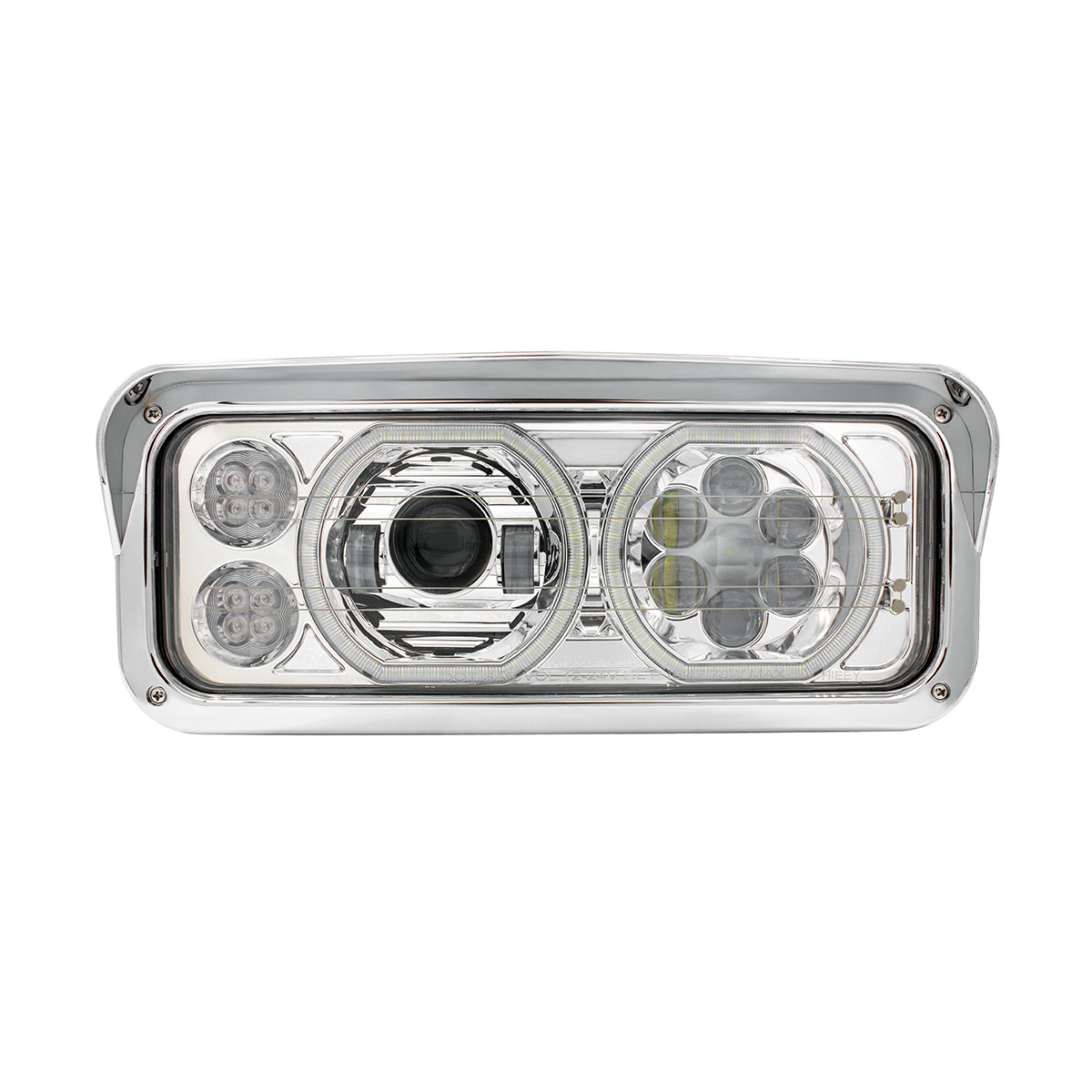 Chrome High Power Heated 10 LED Headlight With LED Turn & DRL-Passenger - Thumbnail 3