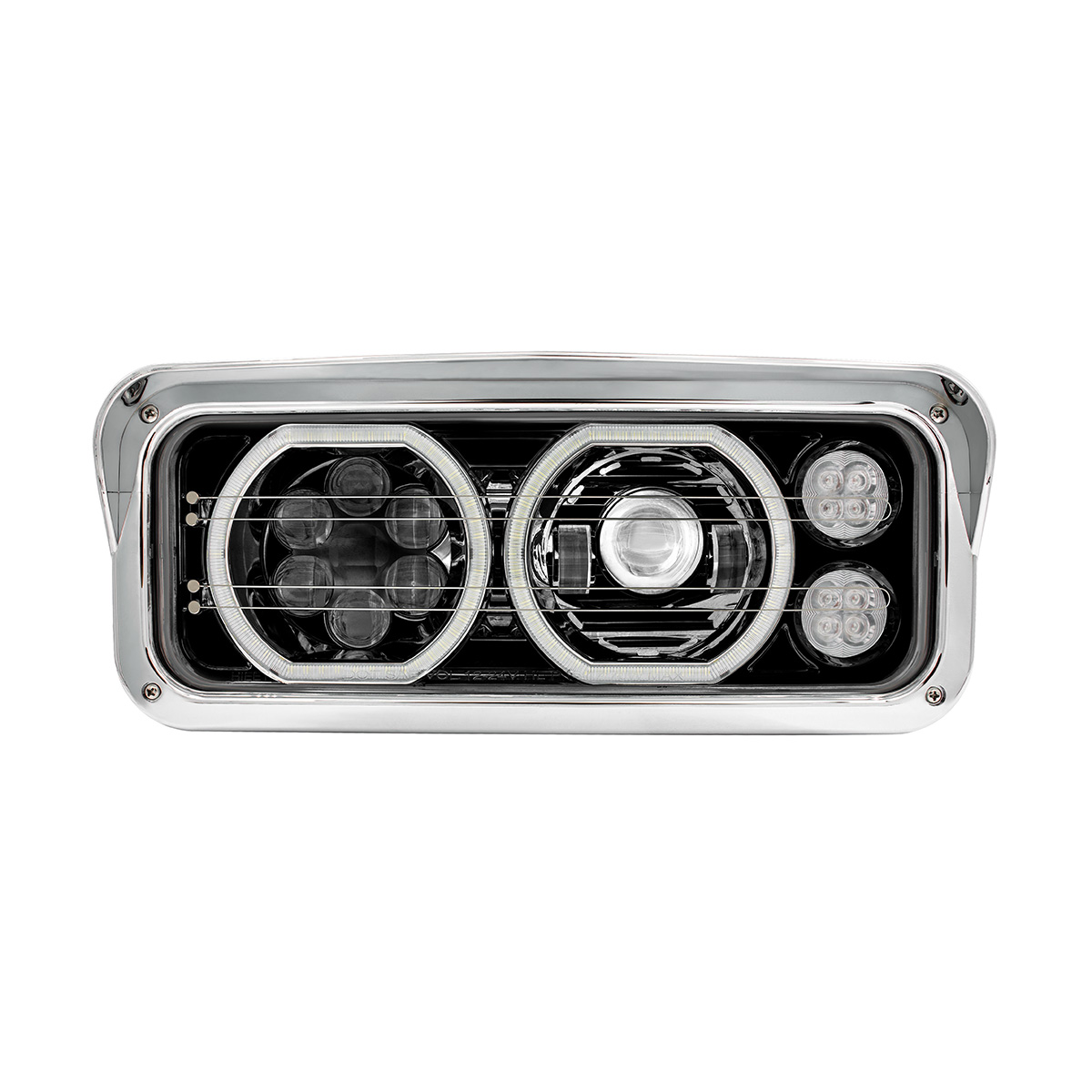 Blackout High Power Heated 10 LED Headlight With LED Turn & DRL-Driver - Thumbnail 3