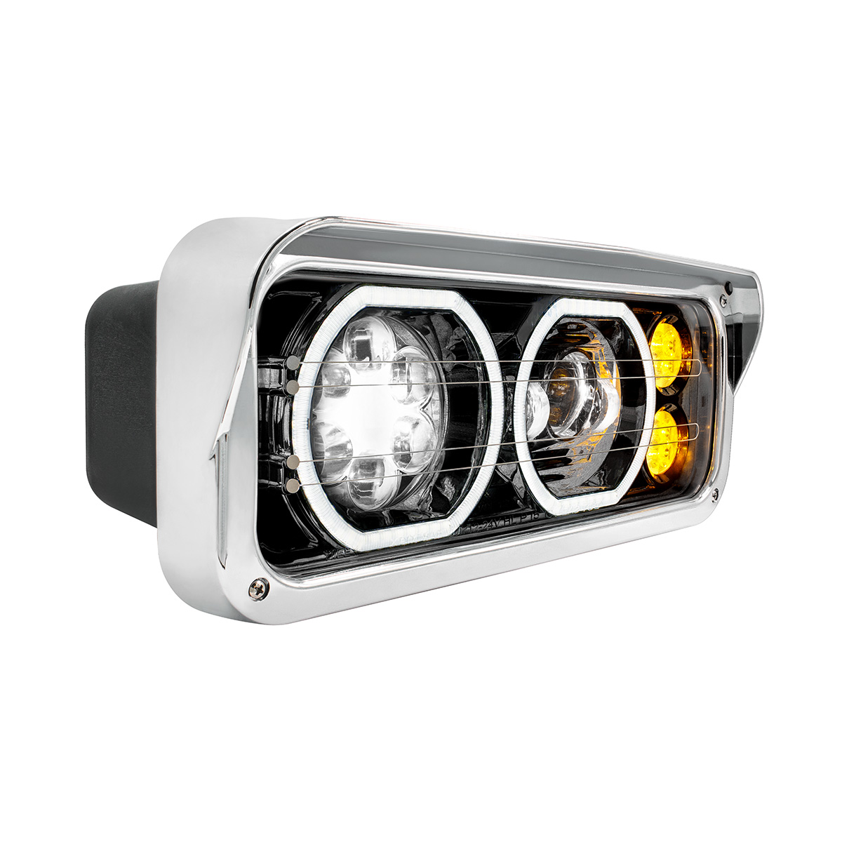 Blackout High Power Heated 10 LED Headlight With LED Turn & DRL-Driver - Thumbnail 4
